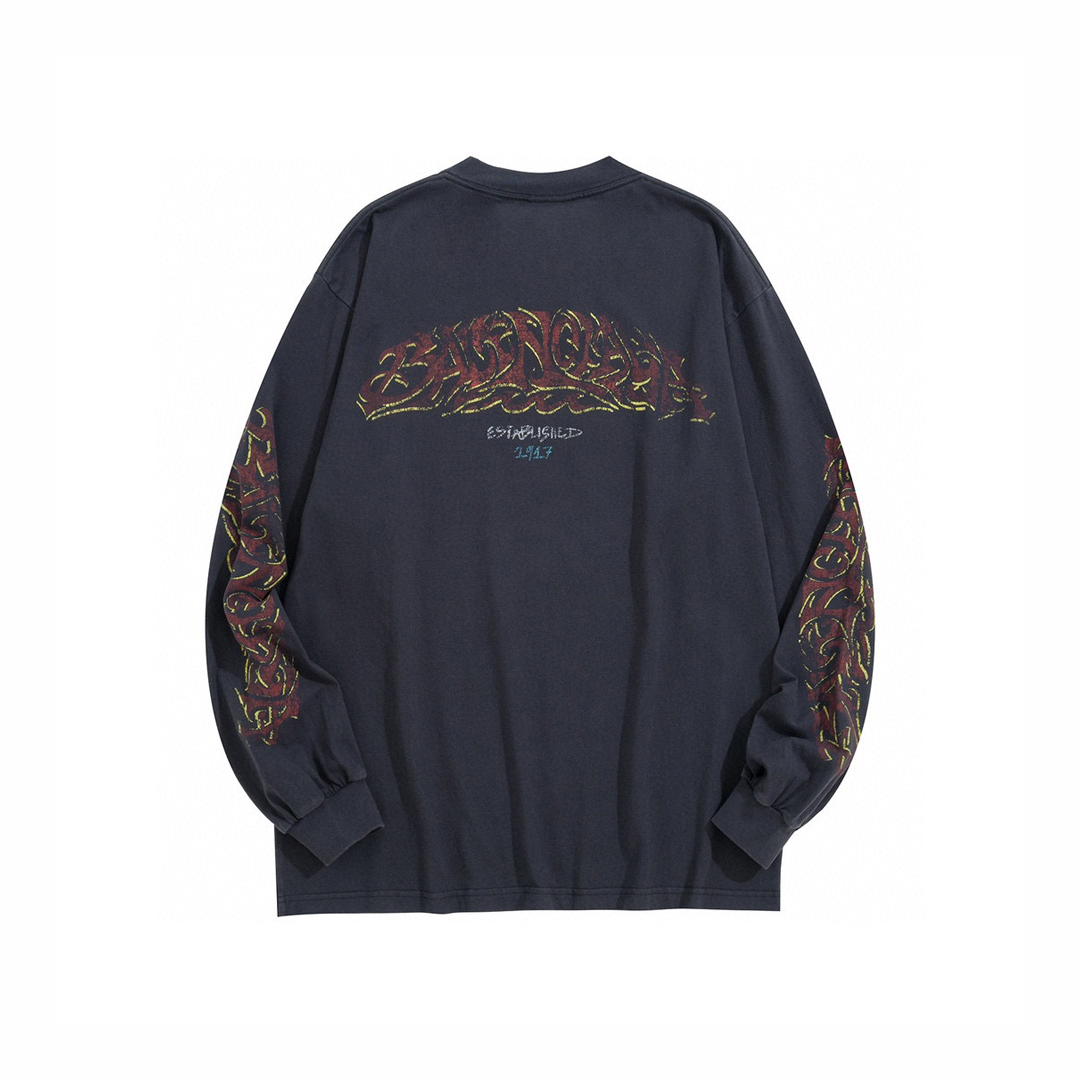 Balenciaga NIGO Man Flame Letter Long Sleeve Sweater Pullover #nigo94789