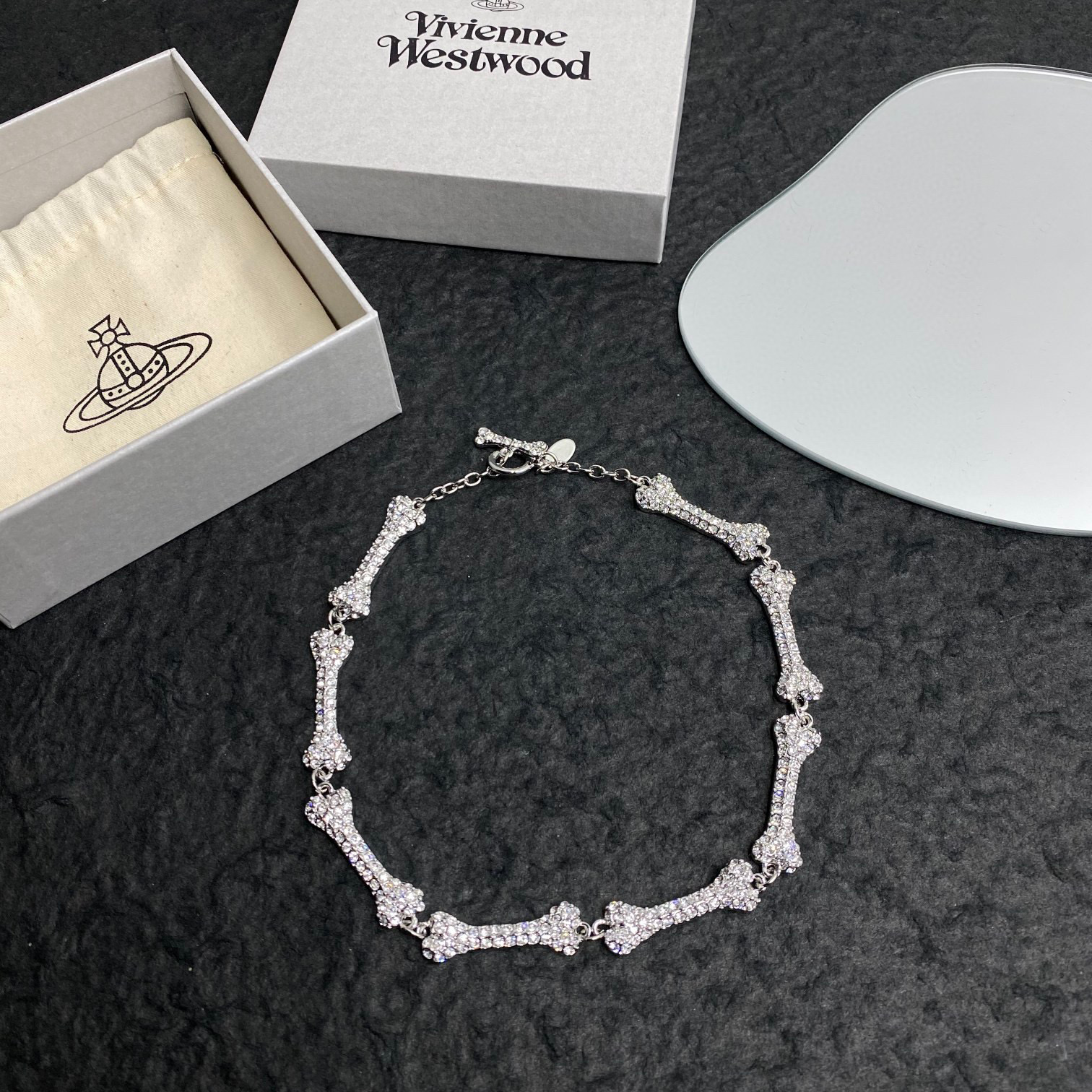 Vivienne Westwood NIGO Irregular Bright Diamond Necklace Bracelet Accessories #nigo84136
