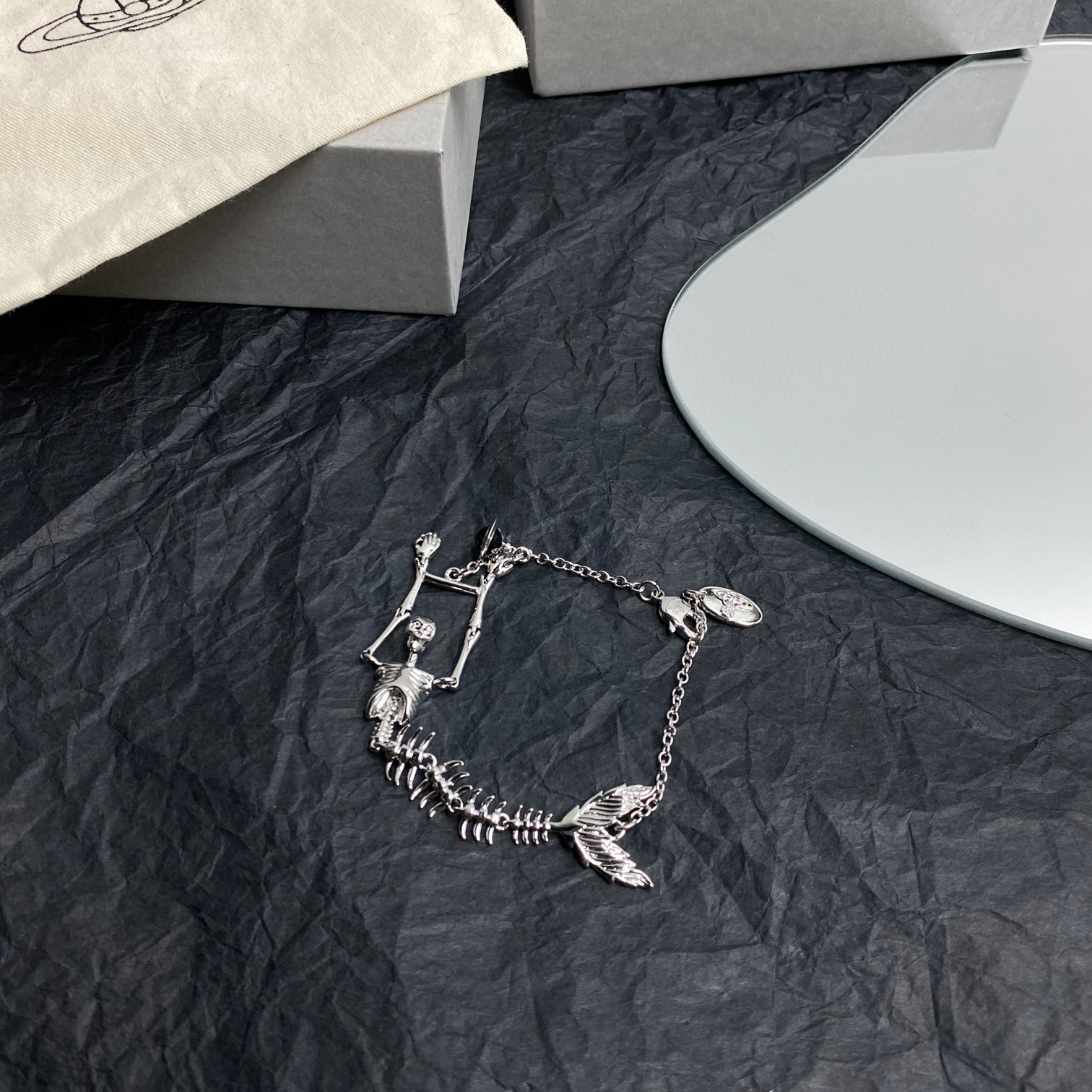 Viviennewestwood NIGO Black Decorative Chain Bracelet Accessories #nigo84137