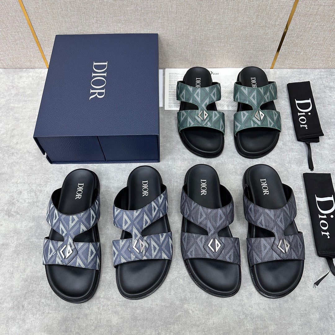 Dior NIGO Leather Slippers Sandals Shoes #nigo94823