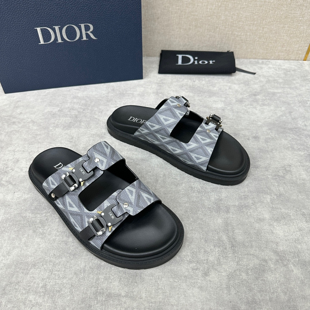 Dior NIGO Leather Slippers Sandals Shoes #nigo94866