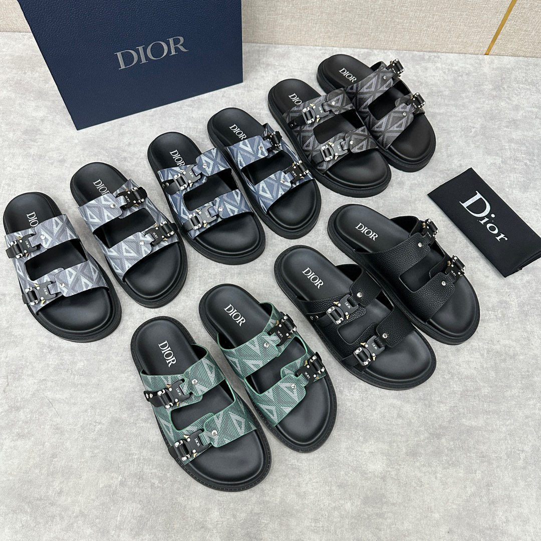 Dior NIGO Leather Slippers Sandals Shoes #nigo94866