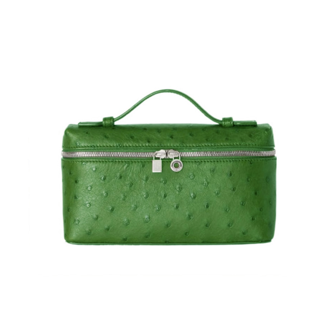 LP Cowhide NIGO square ostrich pattern shoulder bag Bags 19x7x12cm #nigo6137