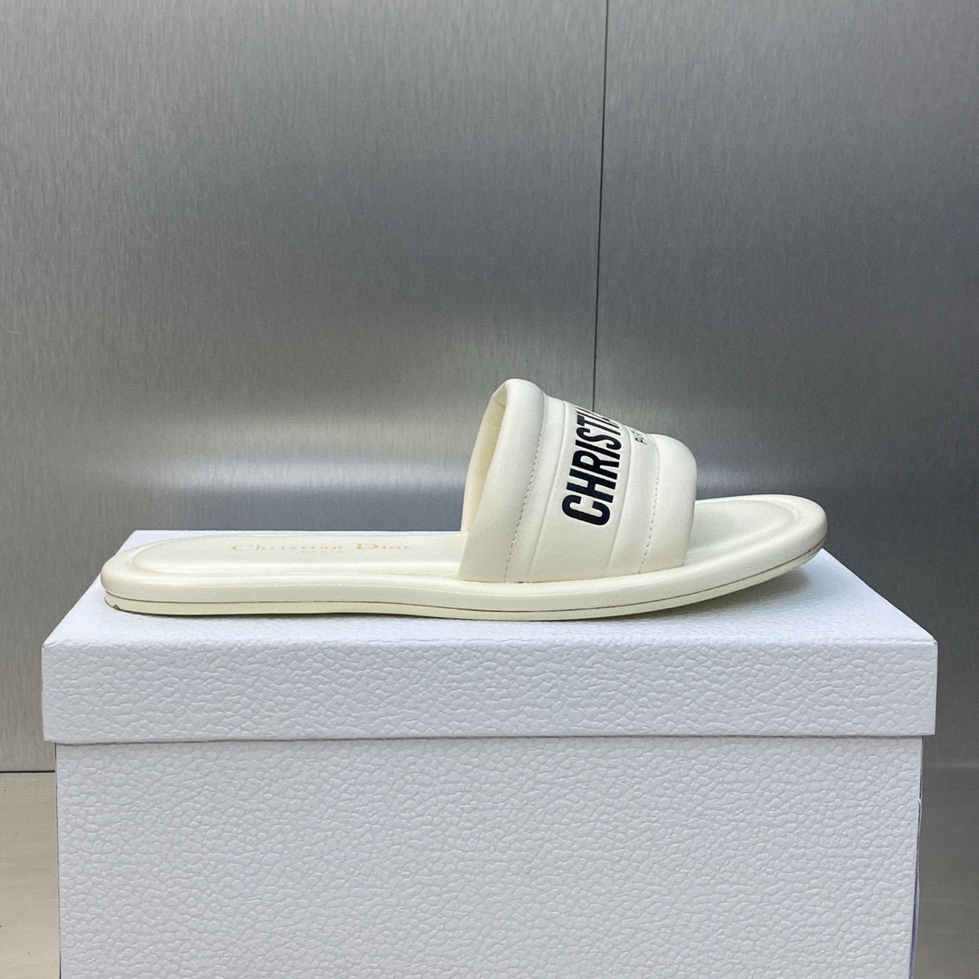 Dior NIGO Leather Flat Bottomed Letter Slippers shoes #nigo29132