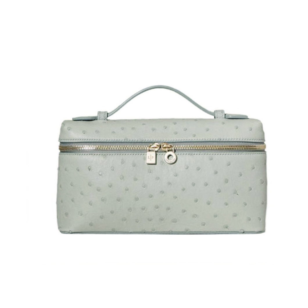 LP Cowhide NIGO square ostrich pattern shoulder bag Bags 19x7x12cm #nigo6137