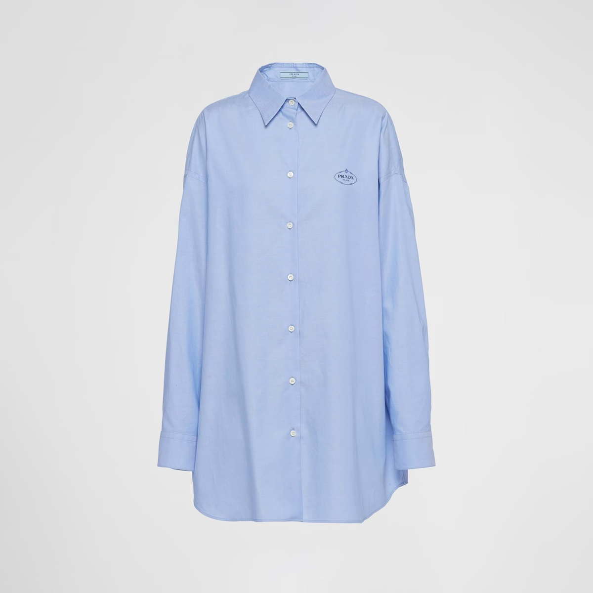 Prada NIGO Woman Blue Long Sleeved Buttoned Shirt #nigo21225