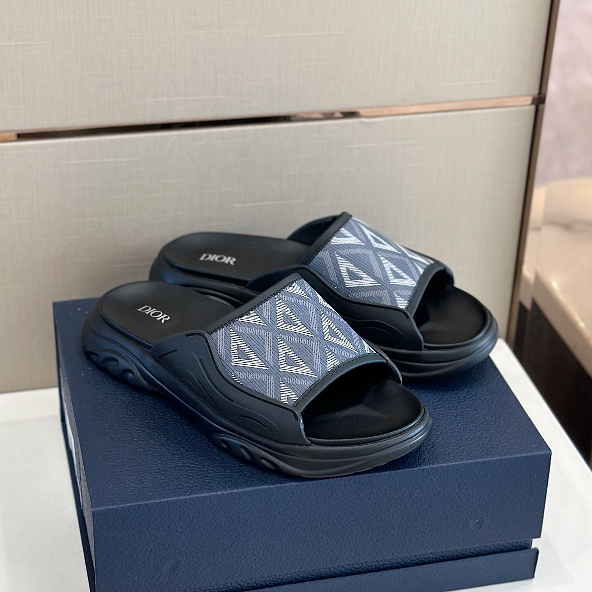 Dior NIGO Leather Slippers Sandals Shoes #nigo94818