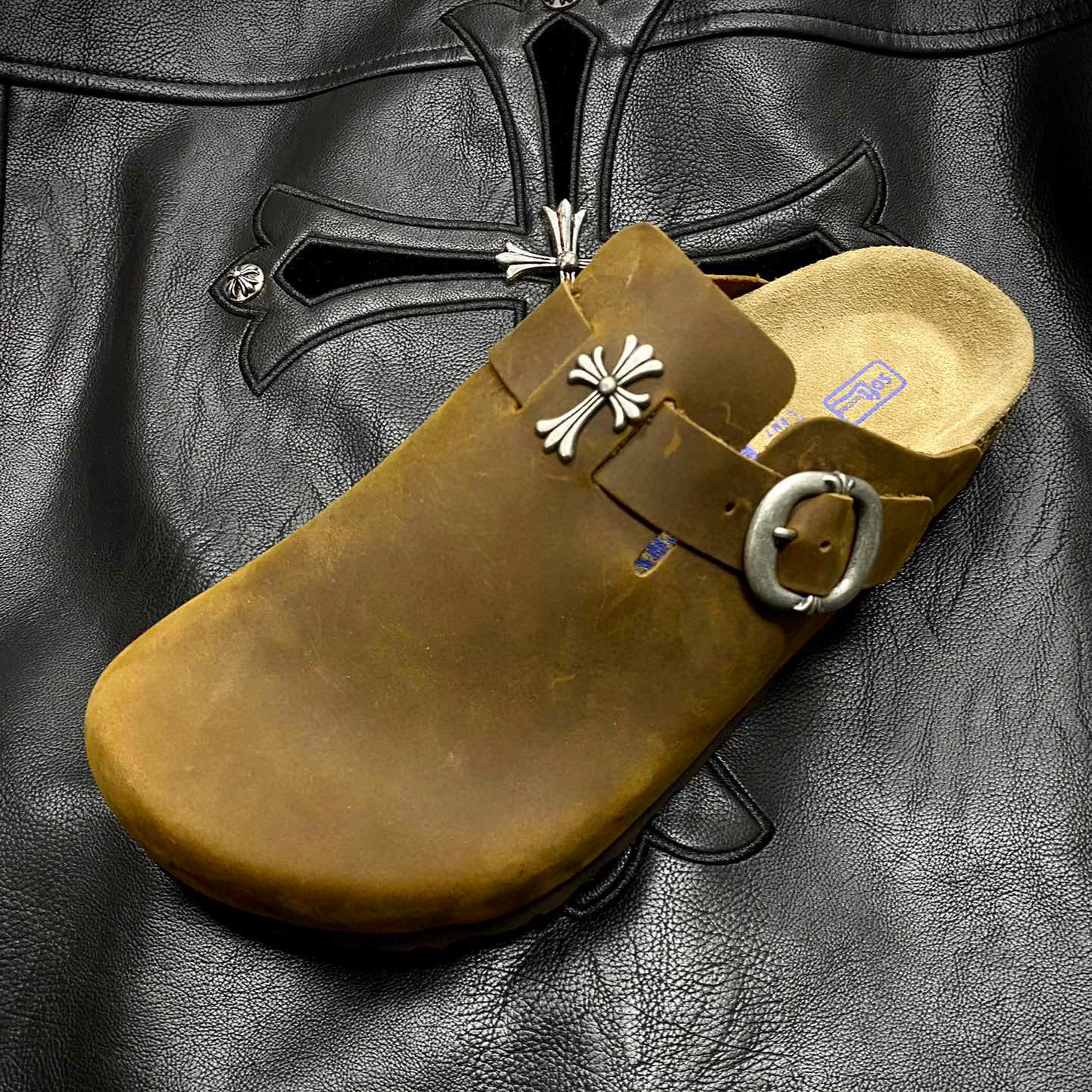 Chrome Hearts NIGO Woolen Leather Sandals Slippers Shoes #nigo94865