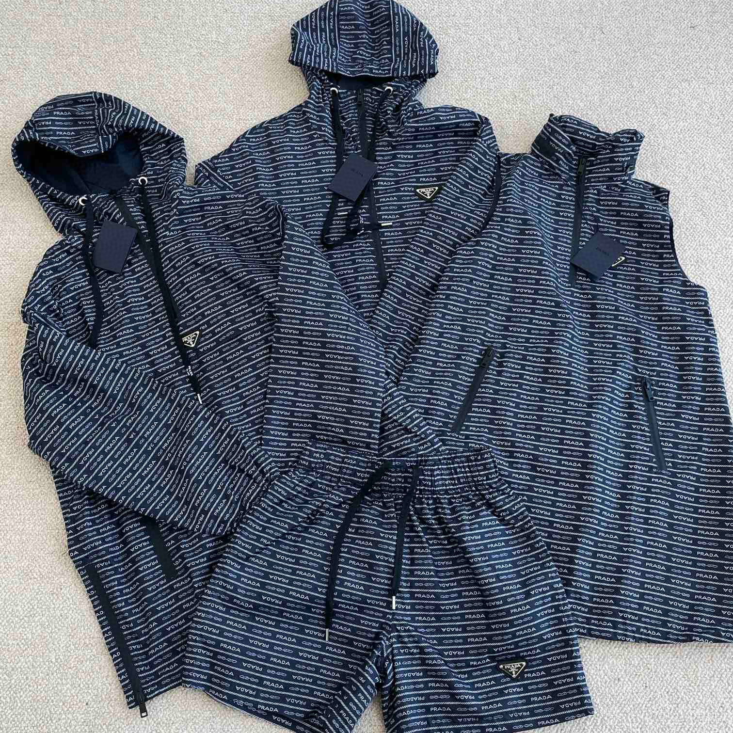 Prada NIGO Woman Hooded Half Zipper Coat #nigo21255