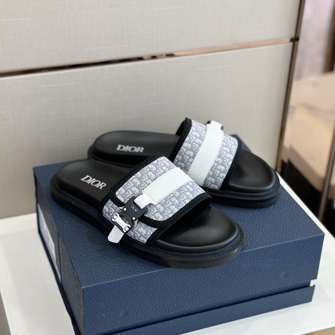 Dior NIGO Leather Slippers Sandals Shoes #nigo94894