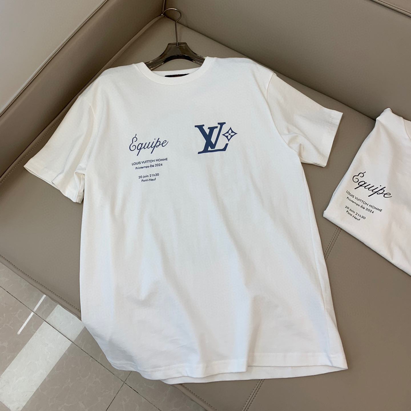 Louis Vuitton NIGO Man Letter Round Neck Short Sleeve White T-shirt #nigo94928