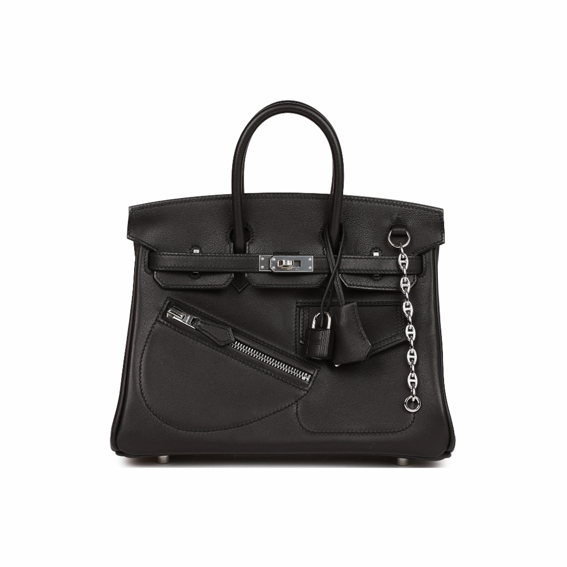 Hermes NIGO Black Leather Carrying Crossbody Bag #nigo21275