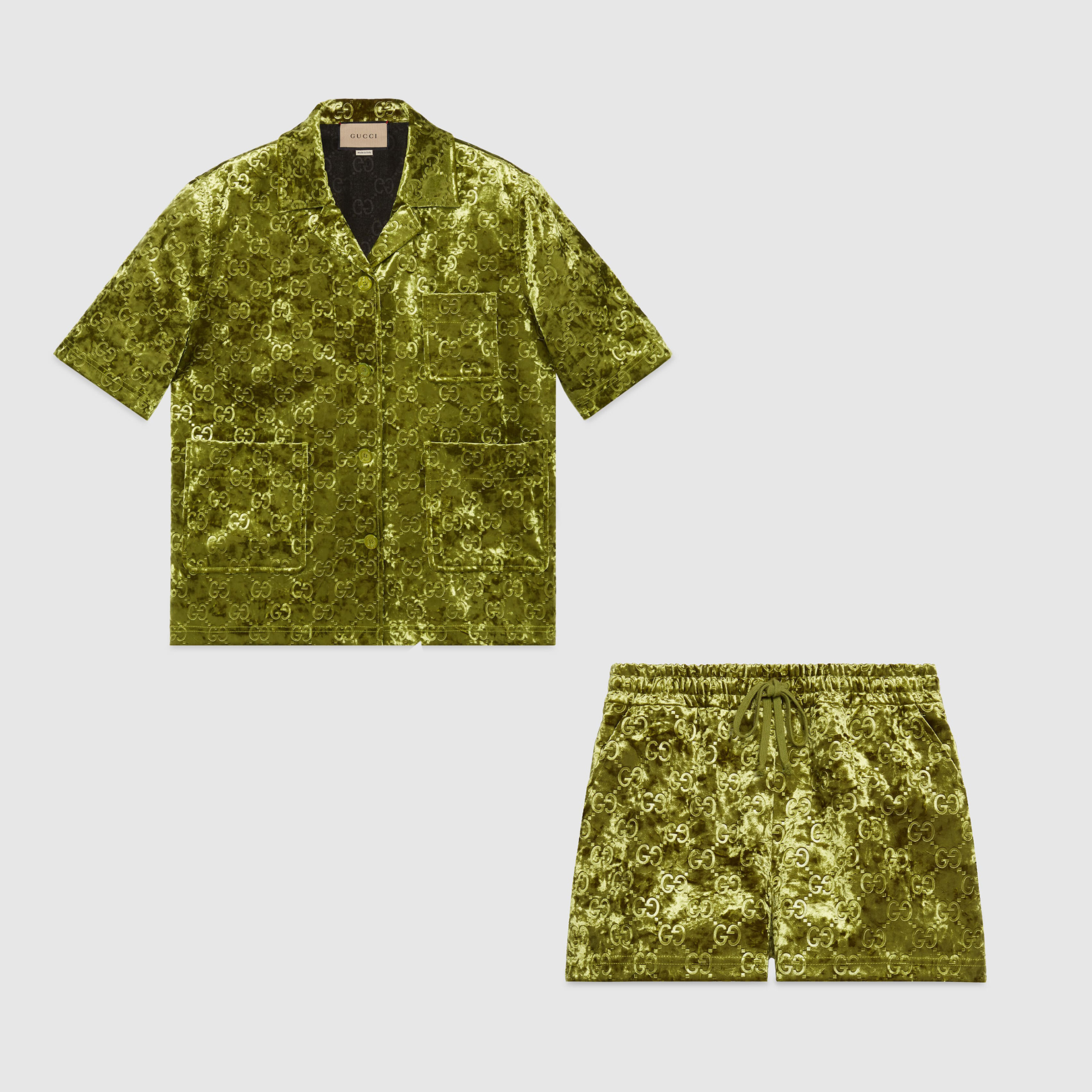 Gucci NIGO Woman Printed Short Sleeved Shirt And Shorts Set #nigo21342