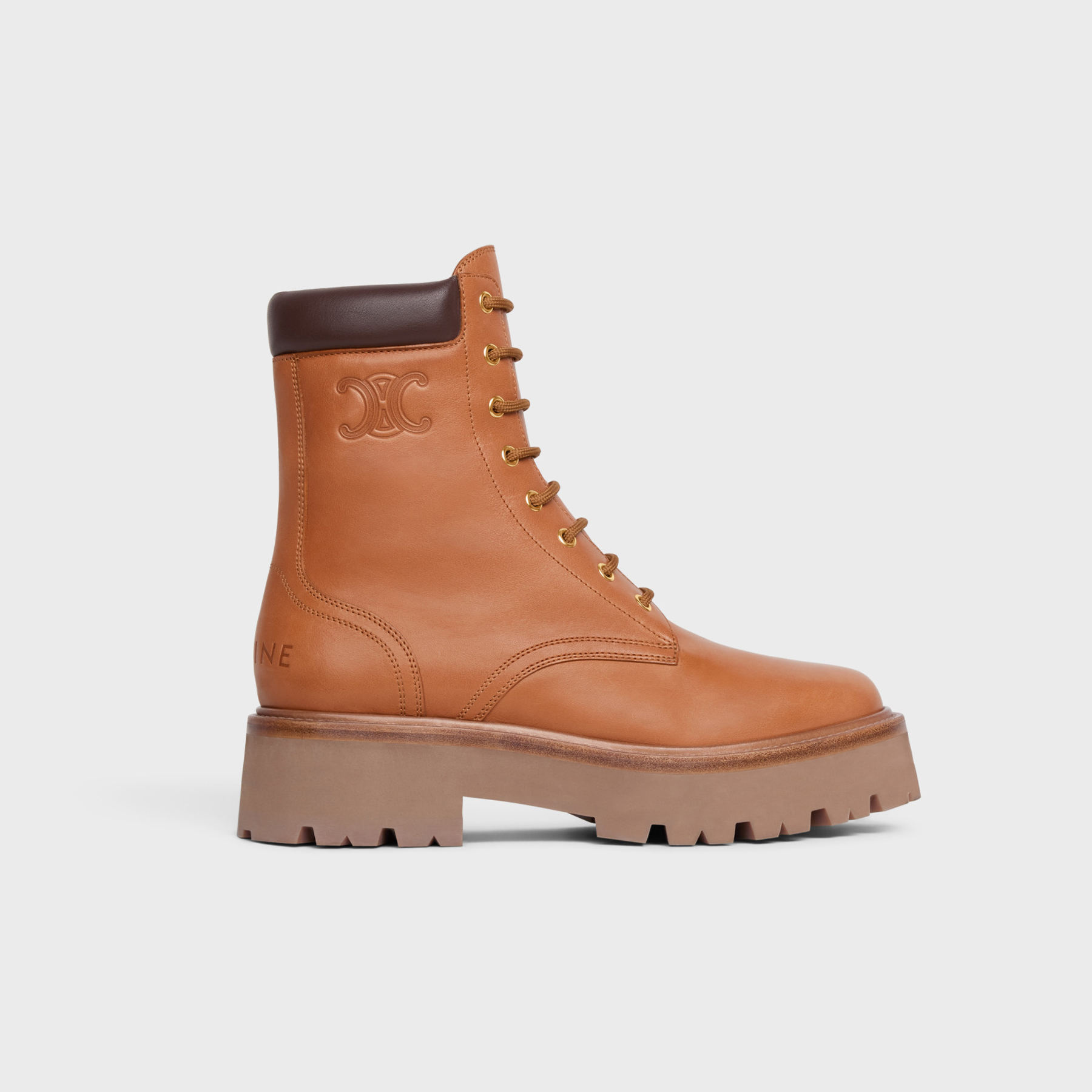 Celine NIGO Leather Mid Length Lace Up Martin Boots Shoes #nigo21273