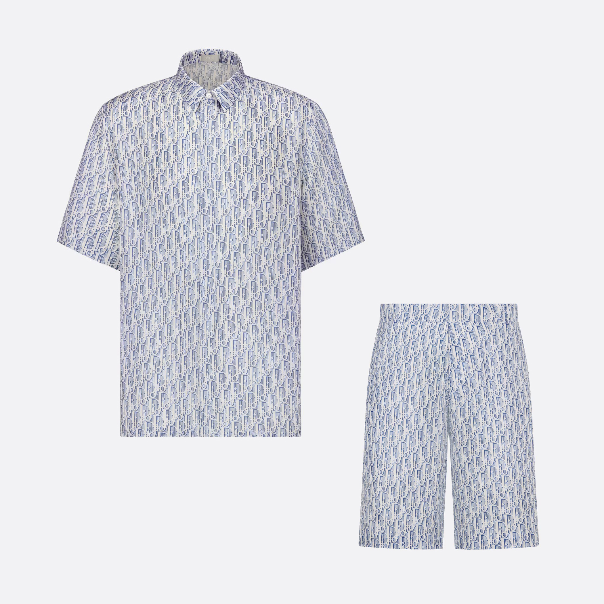 Dior NIGO Man Button Short Sleeve Shirt Shorts Set Suit #nigo94838