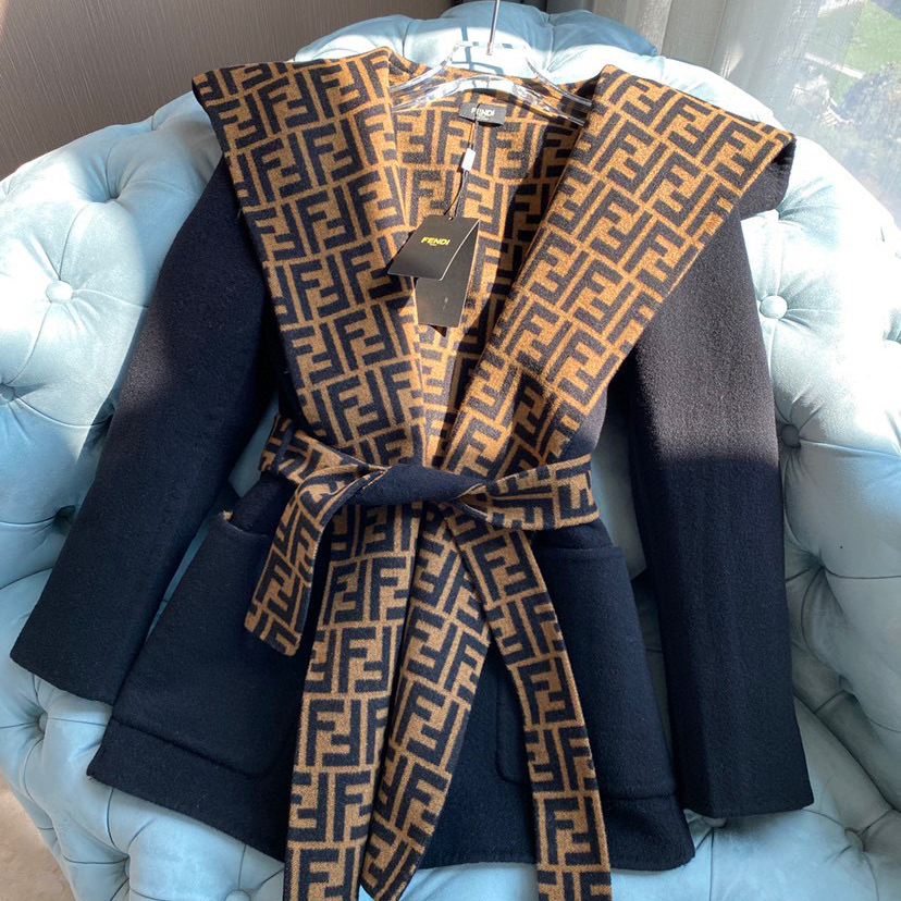 Fendi NIGO Woman Autumn And Winter Hooded Printed Long Sleeved Jacket #nigo21356