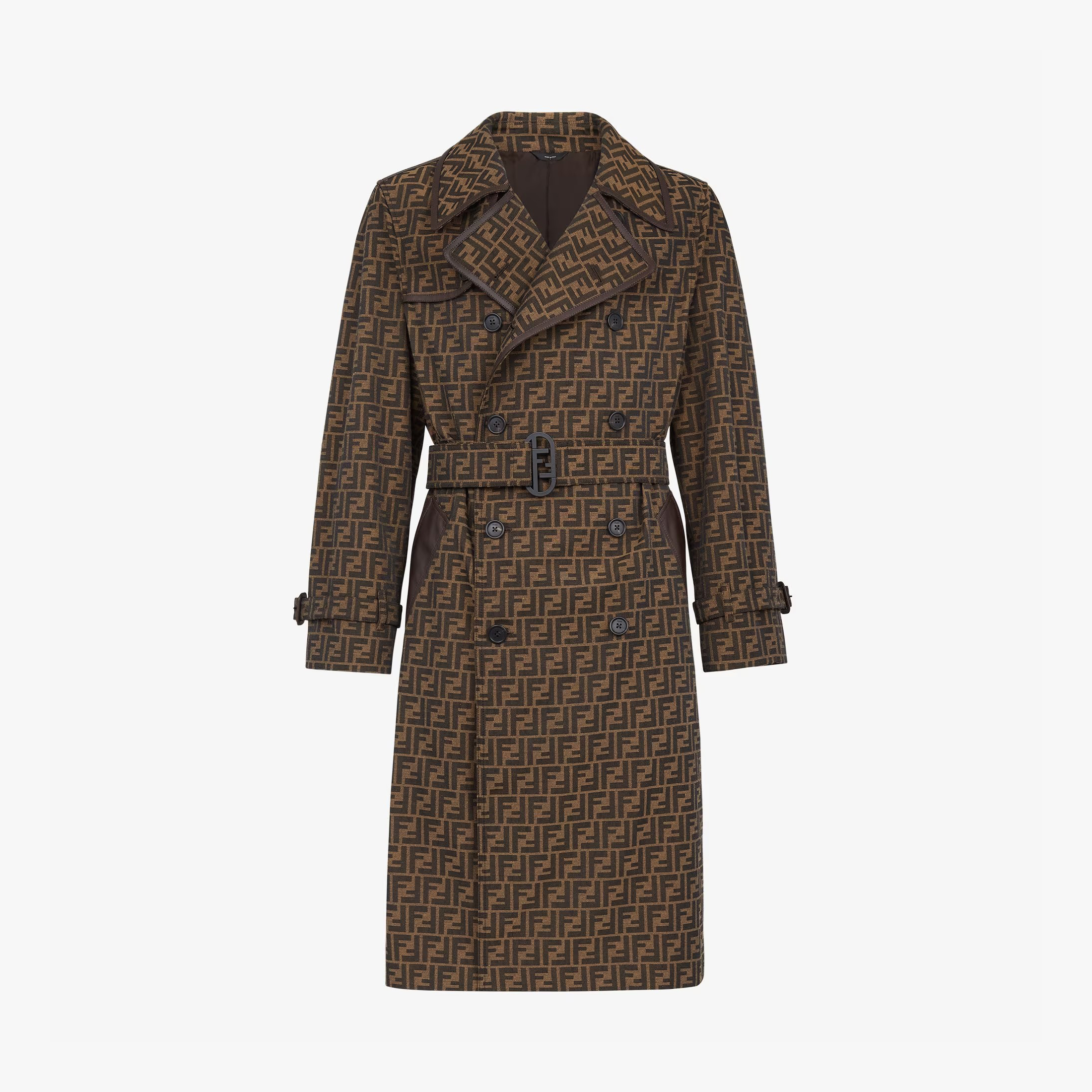 Fendi NIGO Man Brown Long Canvas Jacket #nigo94884