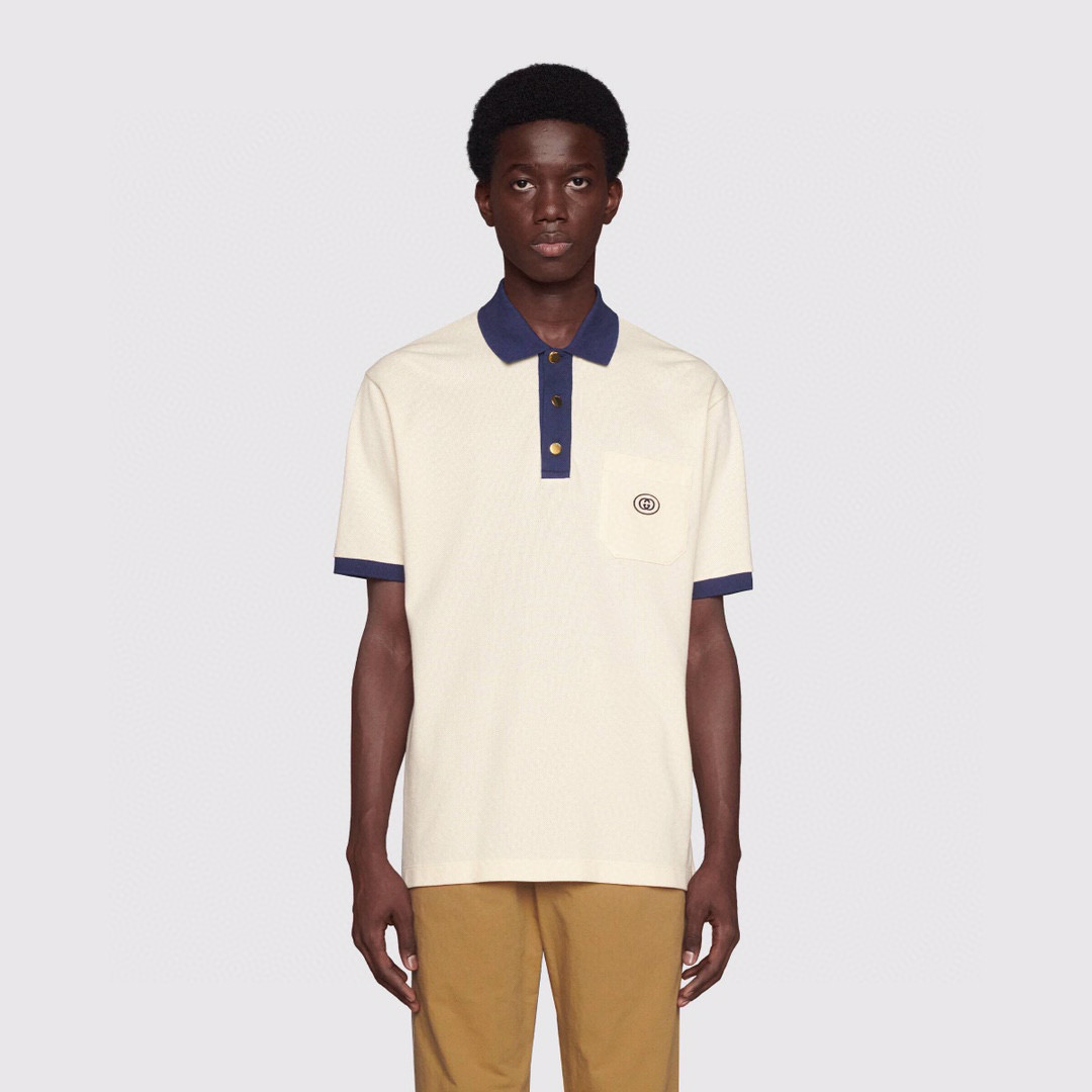 Gucci NIGO Man Cotton Short Sleeved Polo Shirt #nigo94936