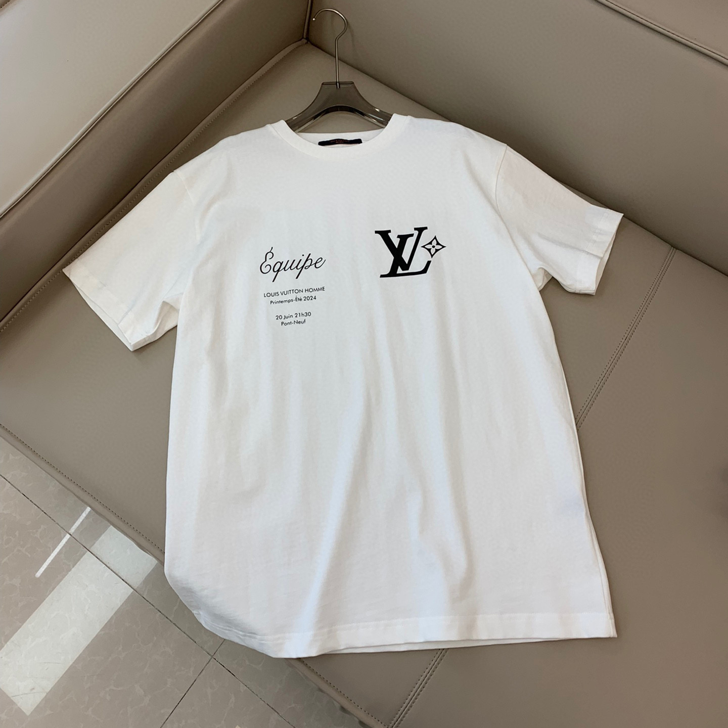 Louis Vuitton NIGO Man Letter Round Neck Short Sleeve White T-shirt #nigo94928