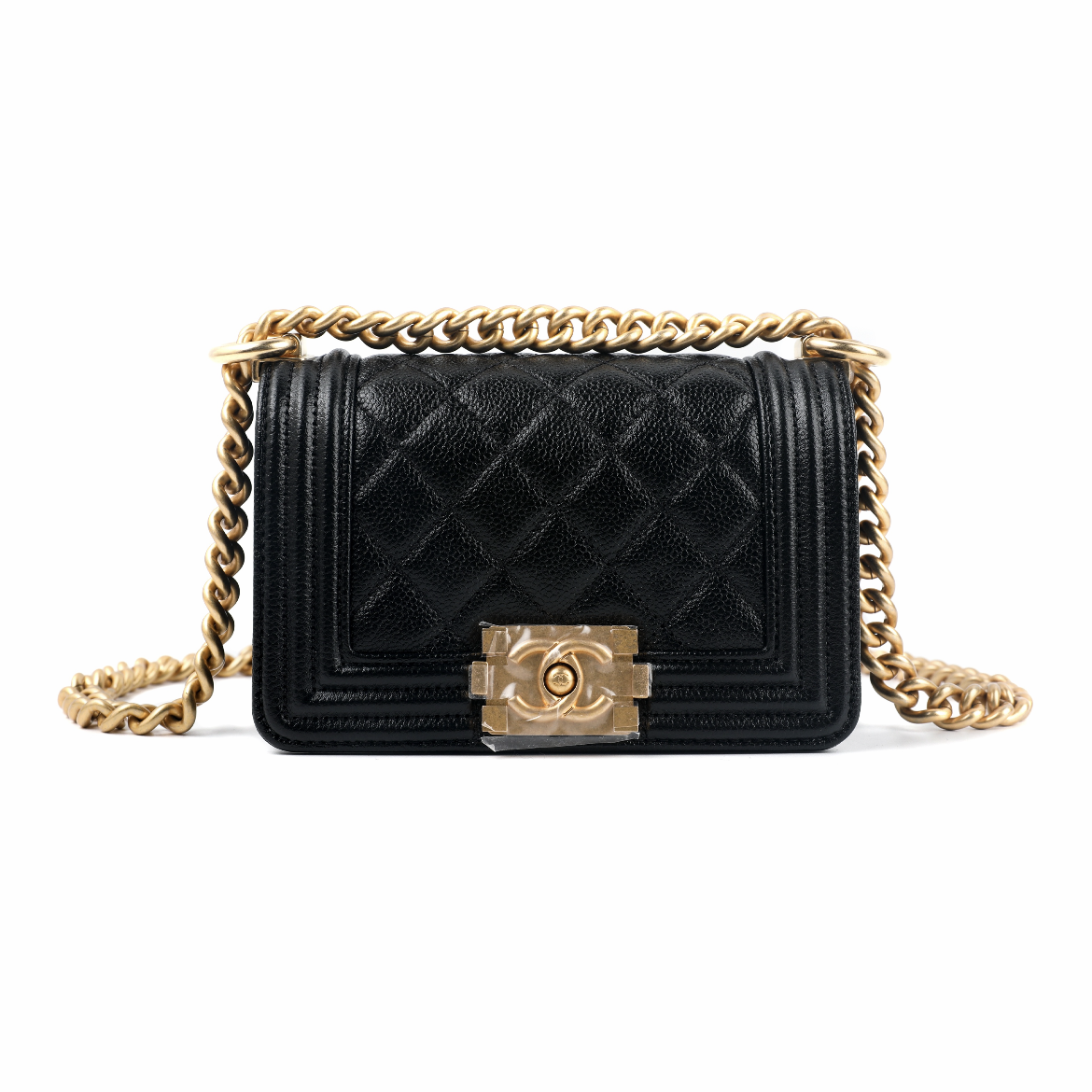 Chanel NIGO Black Leather Chain Shoulder Bag #nigo21289