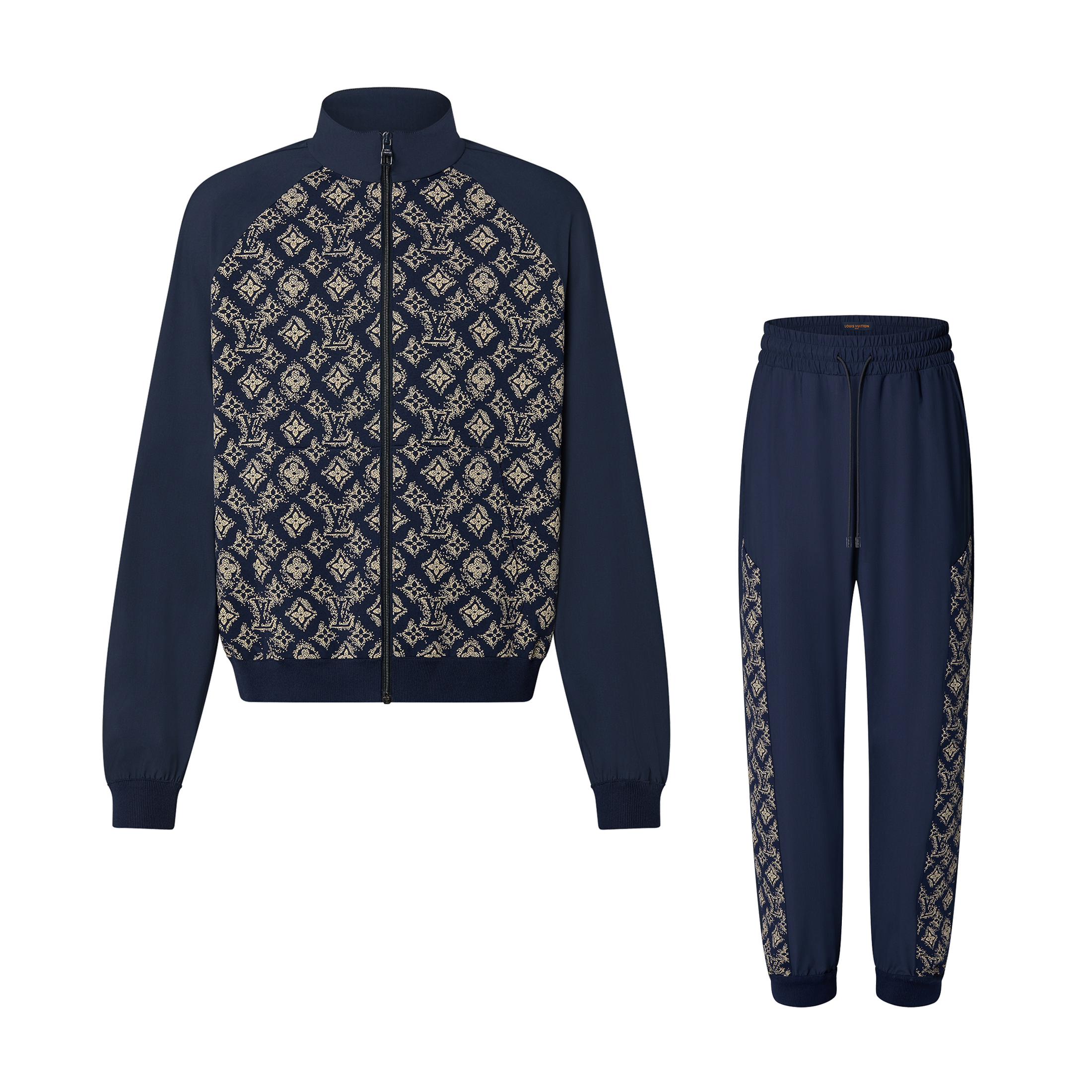 Louis Vuitton NIGO Man Tech Cotton Zip Jacket Sweatpants Pants Set Suit #nigo94965