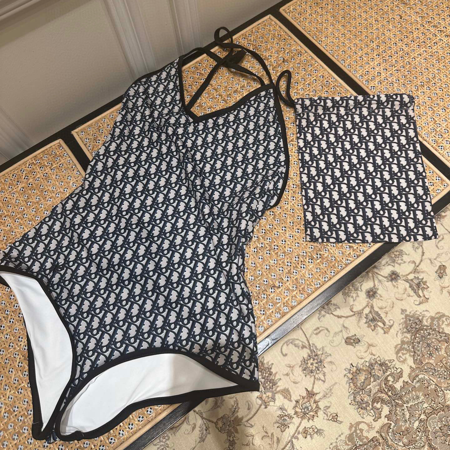 Dior NIGO Chain Strap Printed Swimsuit #nigo21384