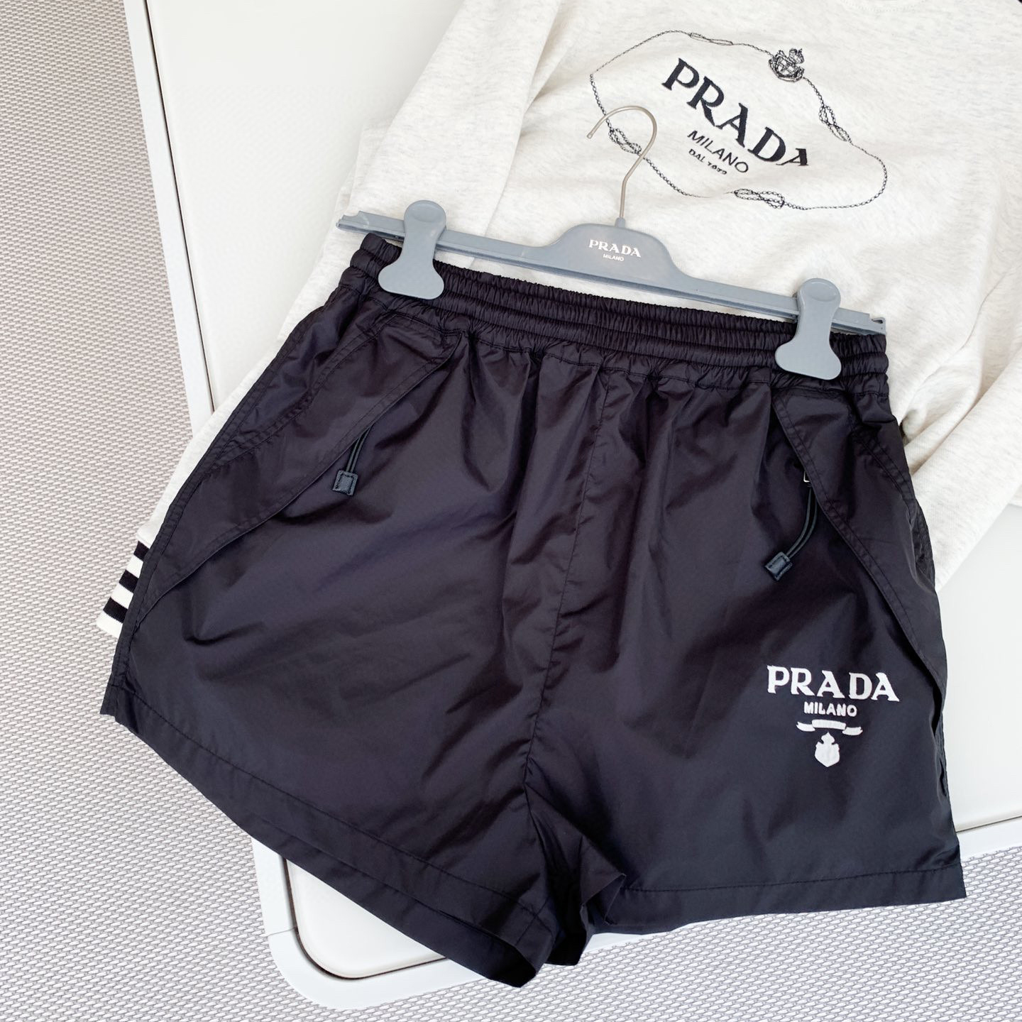Prada NIGO Black Sports Casual Shorts #nigo21329