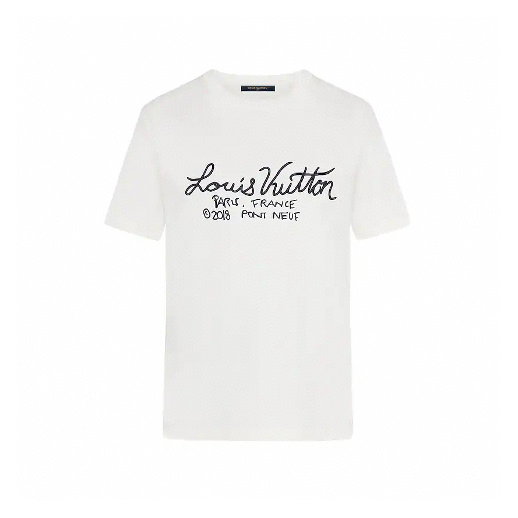 Louis Vuitton NIGO Letter Short Sleeve T-Shirt White #nigo94953
