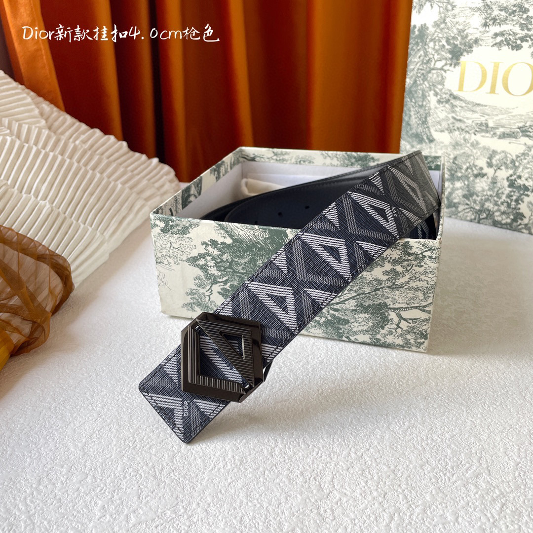 Dior NIGO Leather Metal Buckle Belt #nigo94949