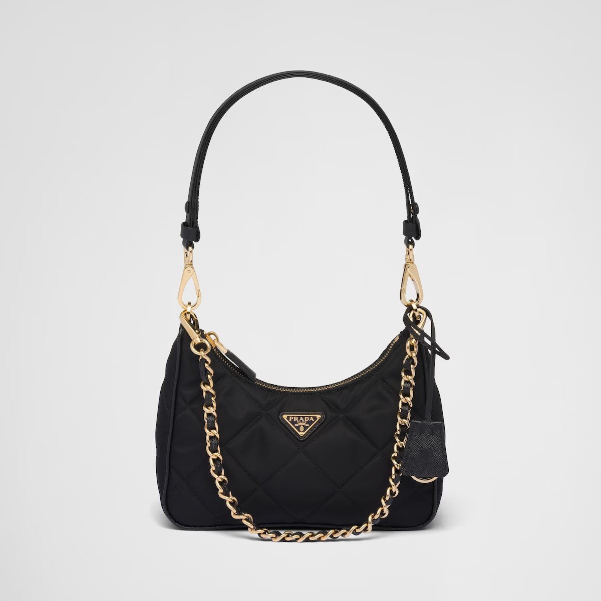 Prada NIGO Chain Leather Underarm Handbag #nigo21419