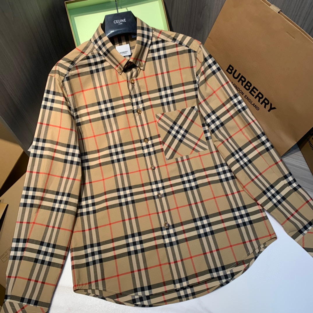 Burberry NIGO Man Plaid Long Sleeve Shirt #nigo94923