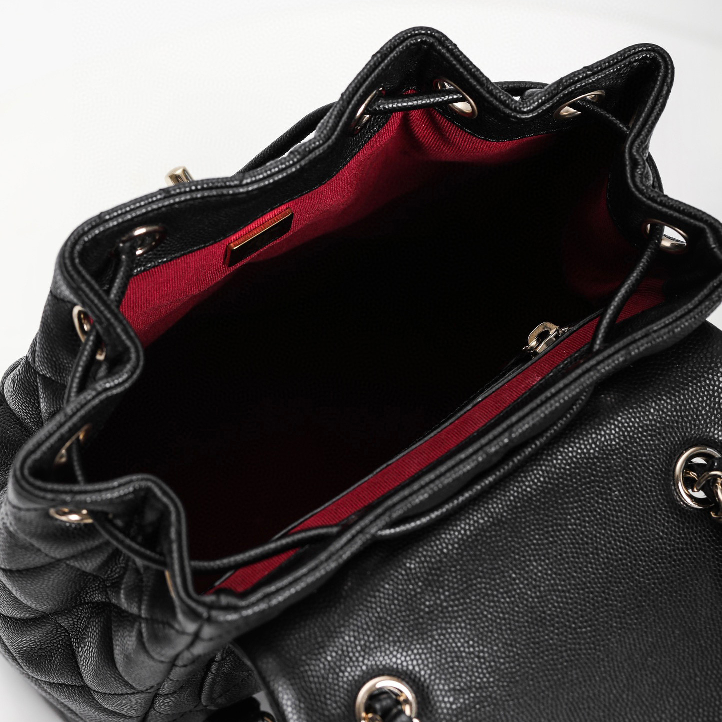 Chanel NIGO Black Leather Chain Backpack #nigo57369