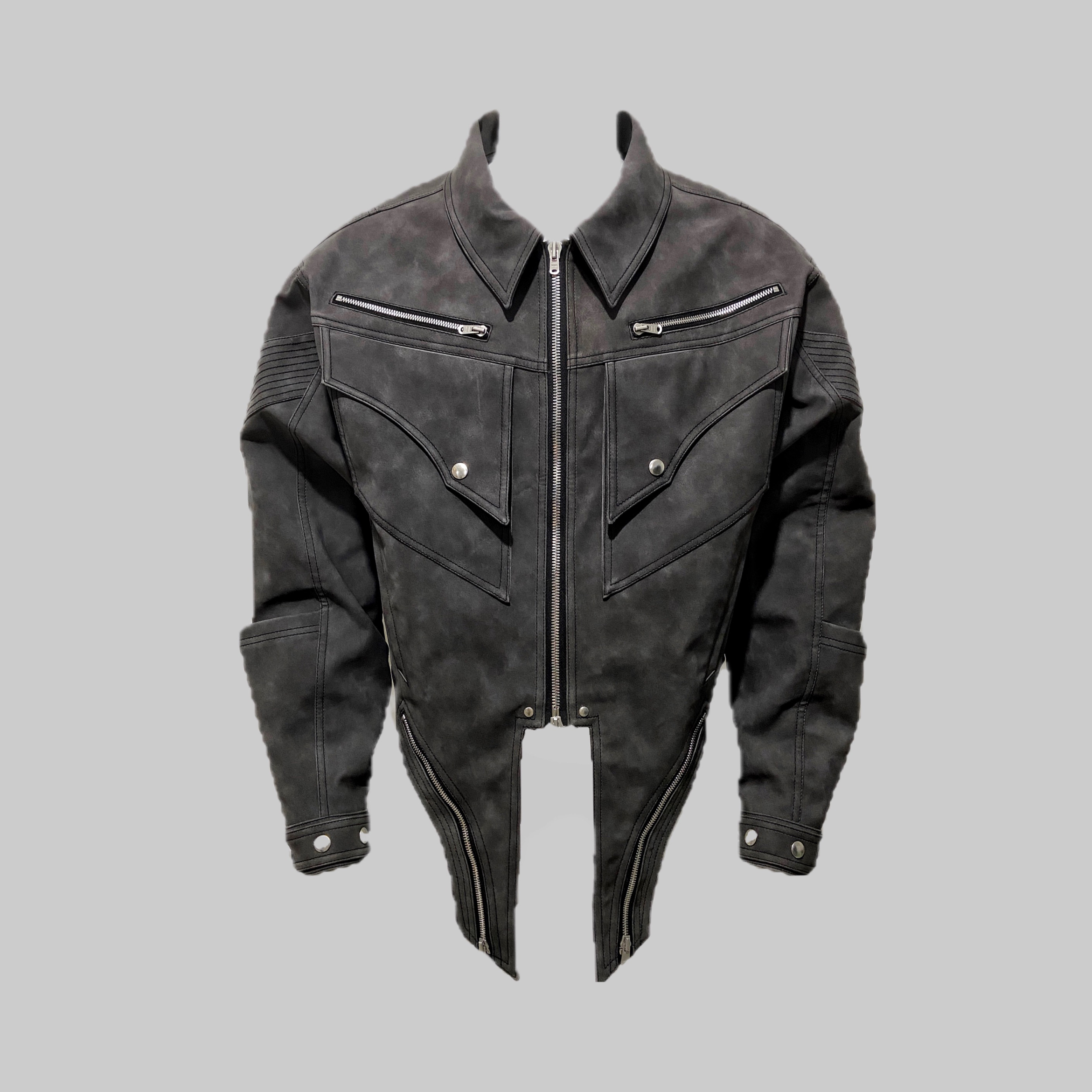 Wooter Archive NIGO Woman Zippered Autumn/winter Leather Jacket #nigo29148