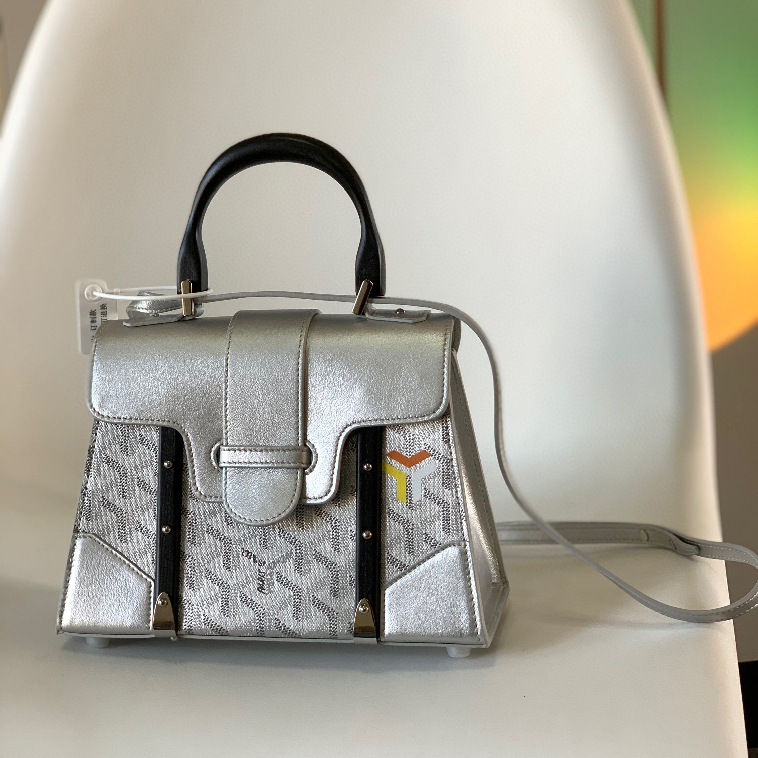 Goyard NIGO Canvas Patchwork Leather Tote Shoulder Crossbody Bag #nigo21366