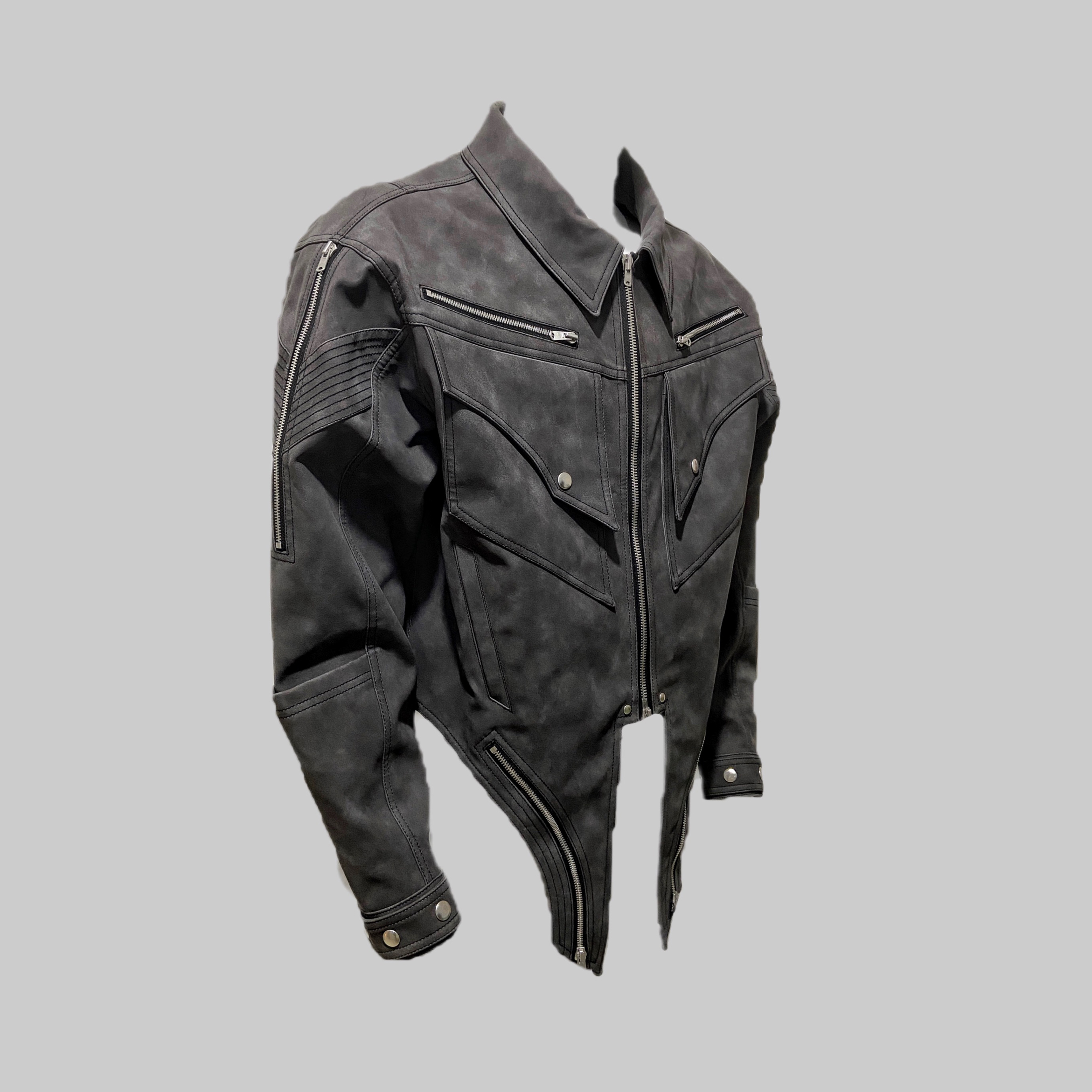 Wooter Archive NIGO Woman Zippered Autumn/winter Leather Jacket #nigo29148