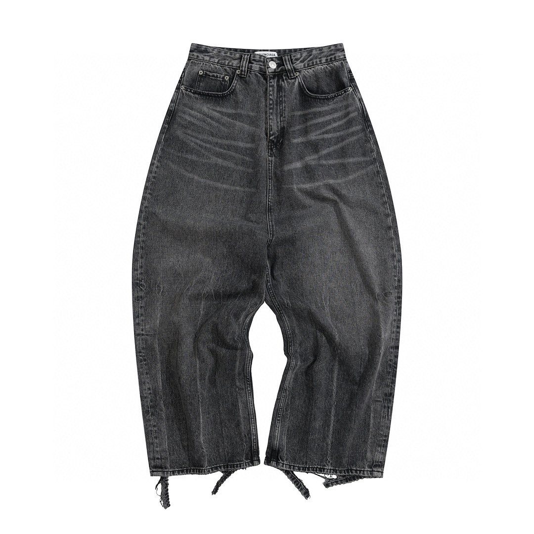 Balenciaga NIGO Man Wide Leg Washed Denim Pants Ngvp #nigo6115