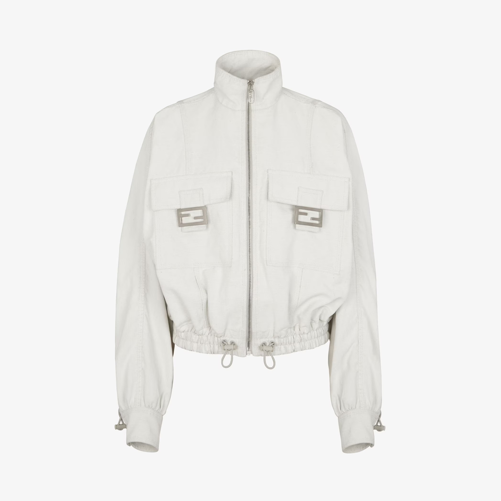 Fendi NIGO Woman White Canvas Jacket Pants Set Suit #nigo21149