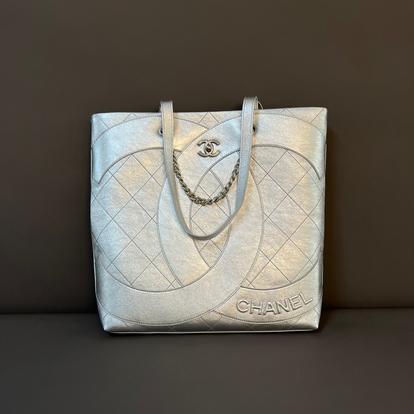 CHANEL NIGO Large Capacity Leather Handbag #nigo21246