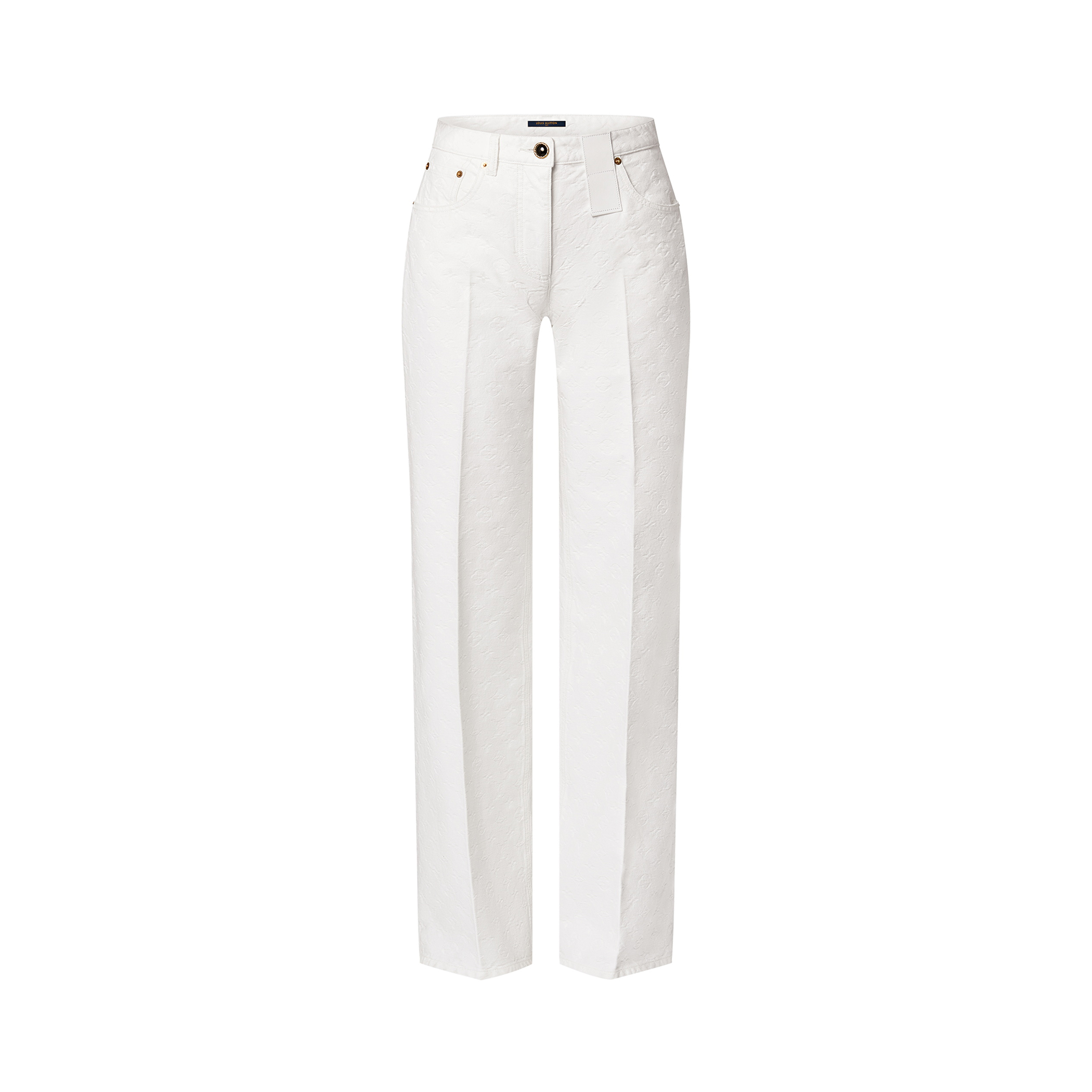 Louis Vuitton NIGO White Casual Denim Straight Leg Pants #nigo21217
