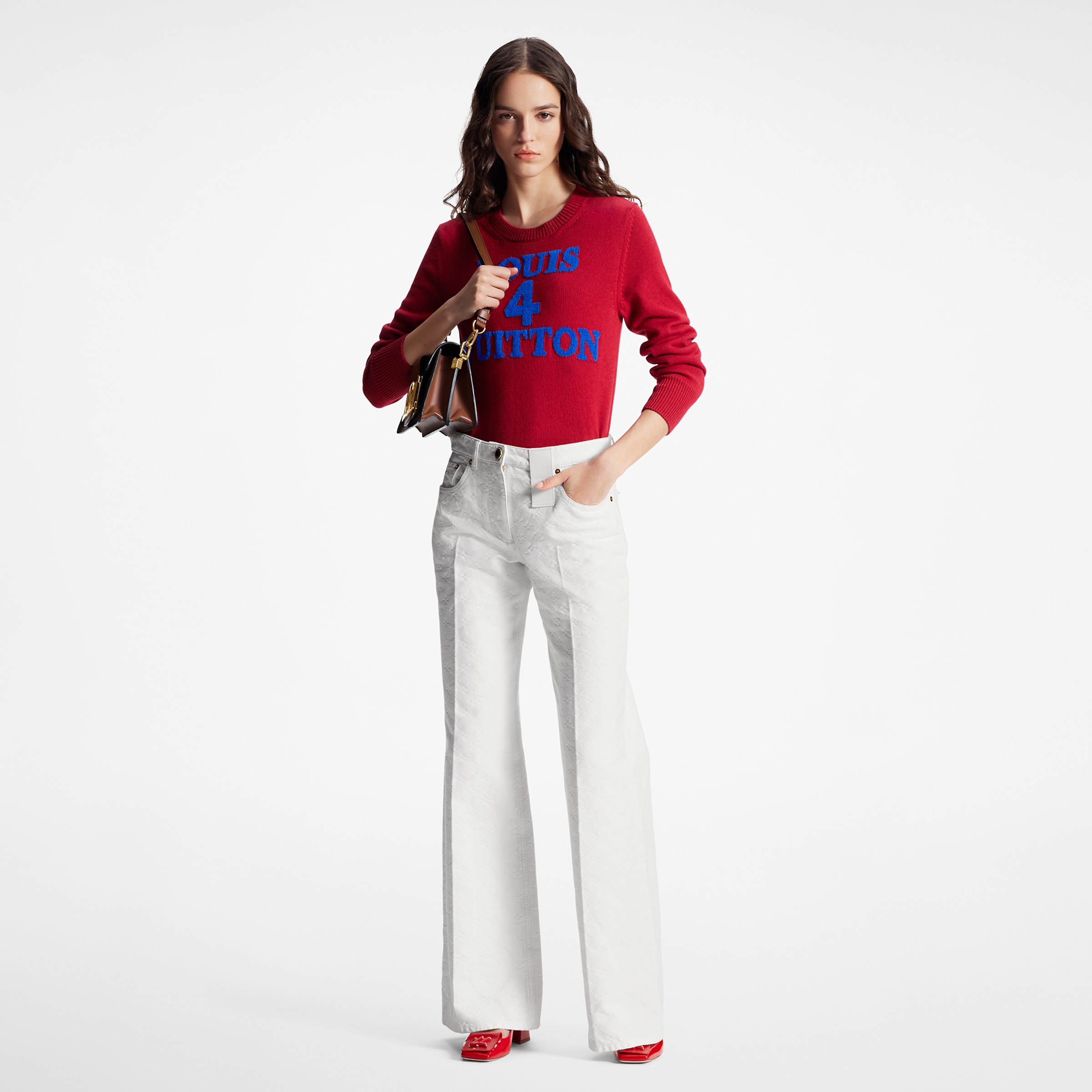 Louis Vuitton NIGO White Casual Denim Straight Leg Pants #nigo21217