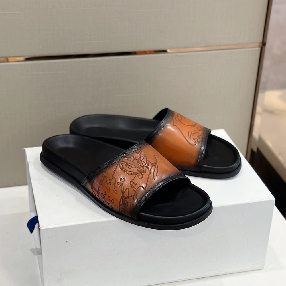 Berluti NIGO  Summer Leather Slippers Ngvp shoes#nigo5851