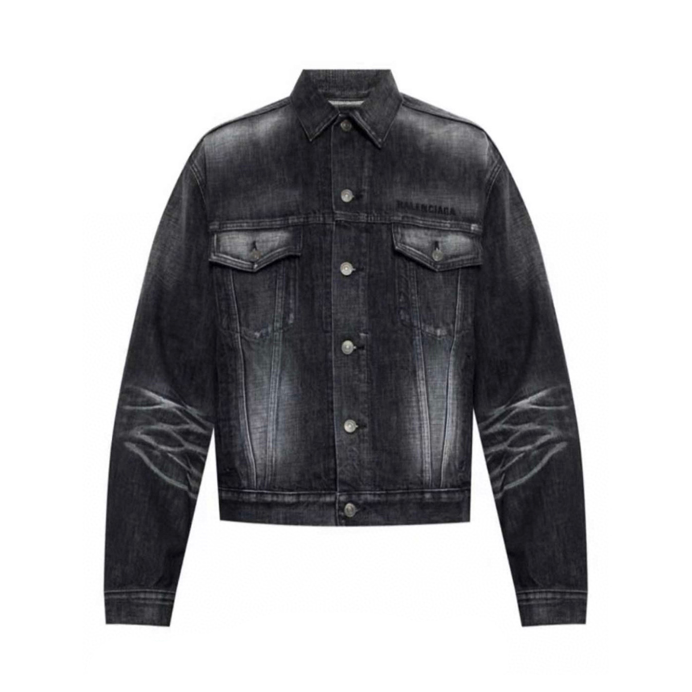 Balenciaga NIGO Man Embroidered Denim Jacket Black #nigo94931