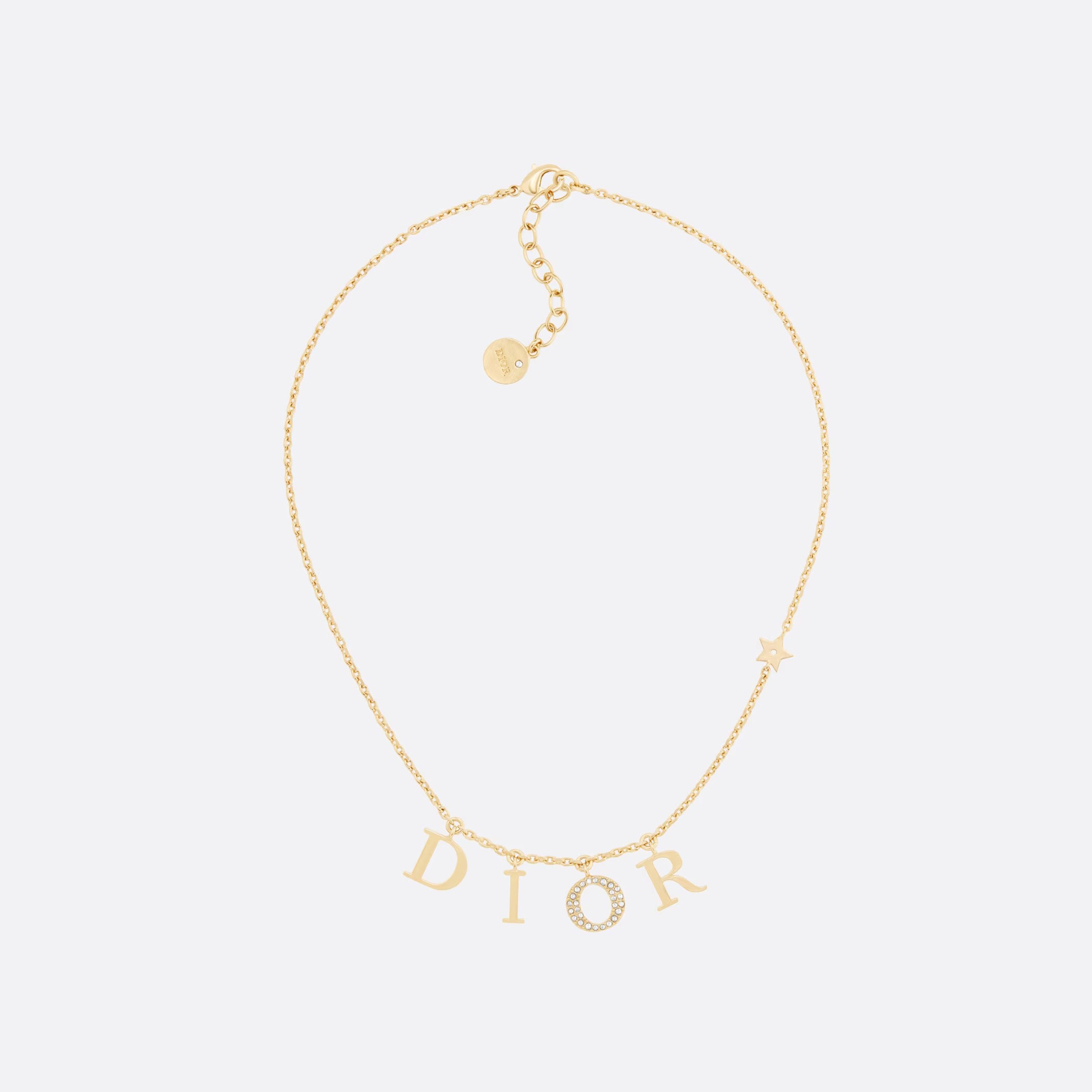 Dior NIGO Gold Letter Necklace #nigo21412