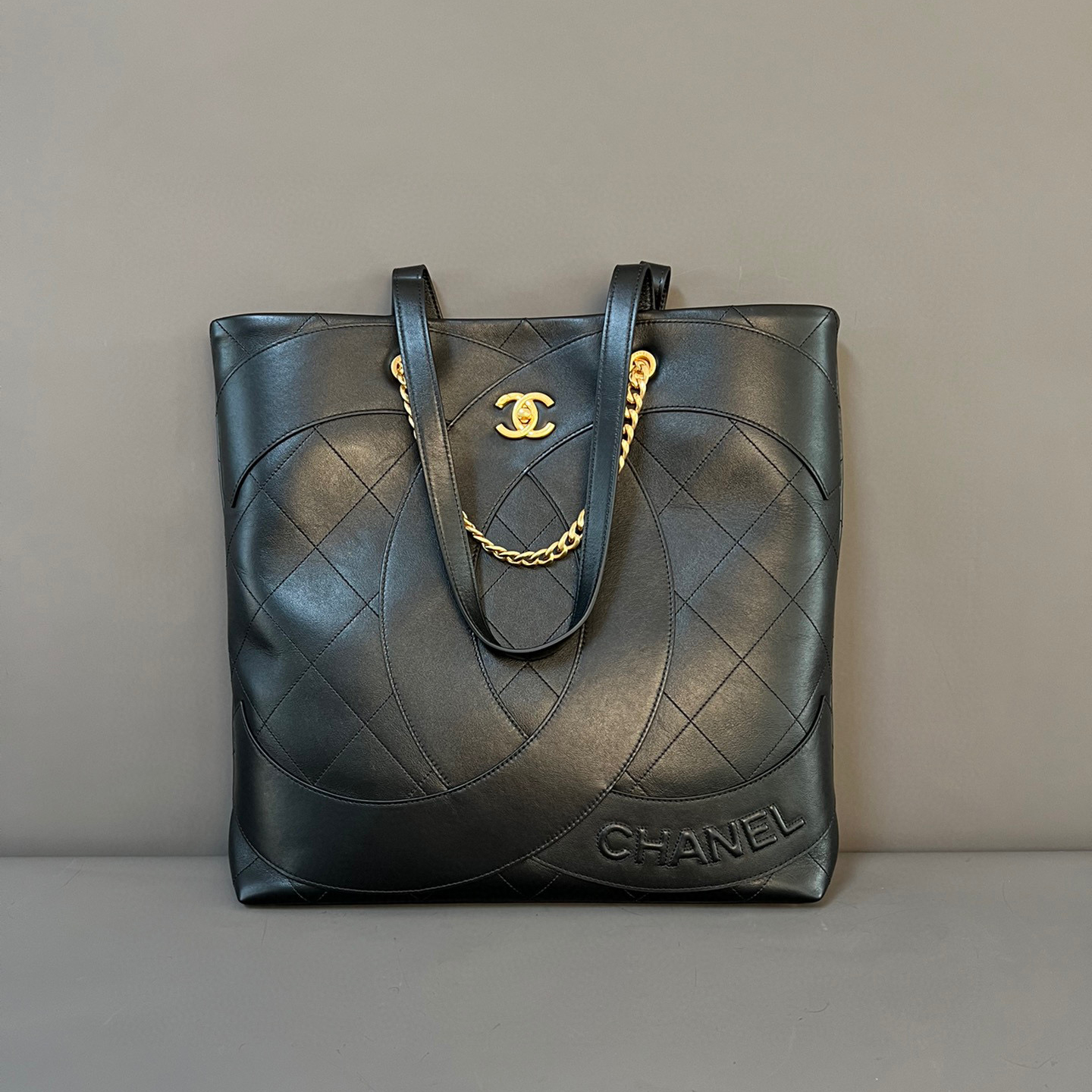 CHANEL NIGO Large Capacity Leather Handbag #nigo21246
