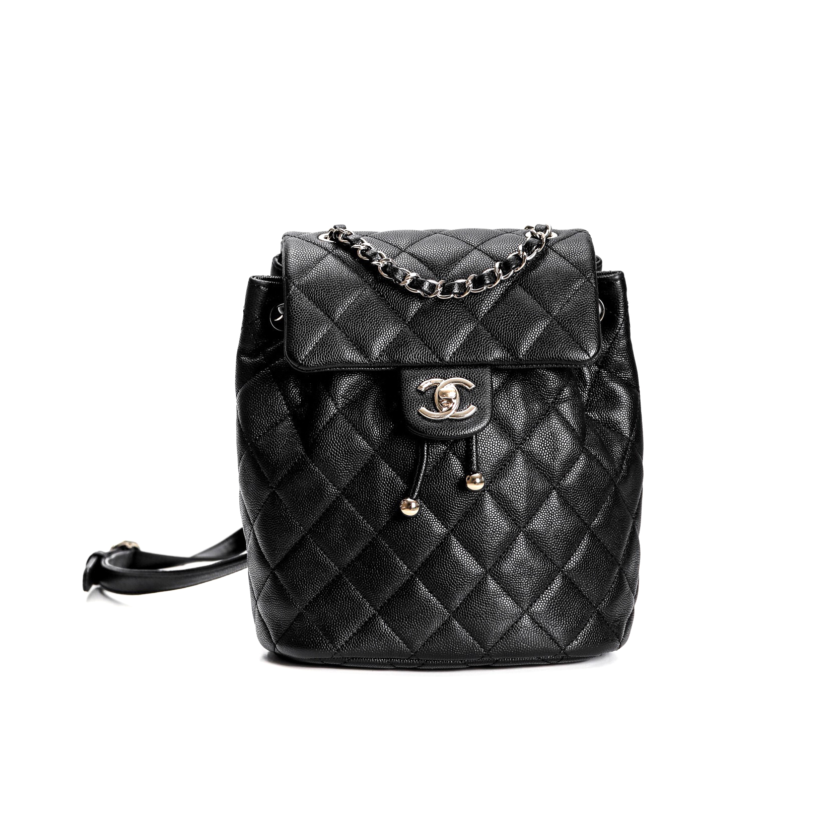 Chanel NIGO Black Leather Chain Backpack #nigo57369