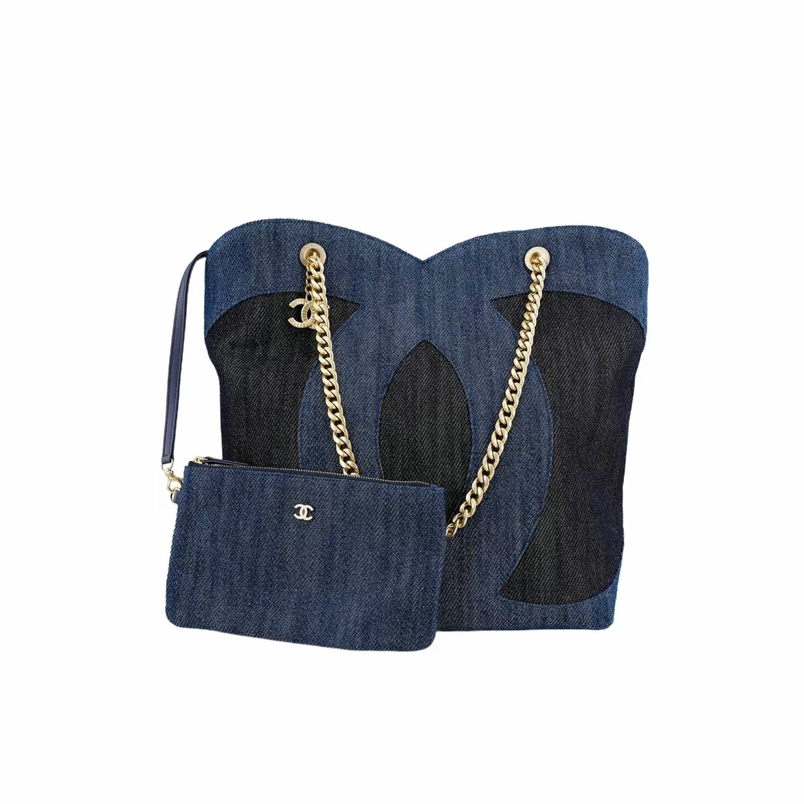 Chanel NIGO Denim Canvas One Shoulder High Capacity Bag #nigo58129