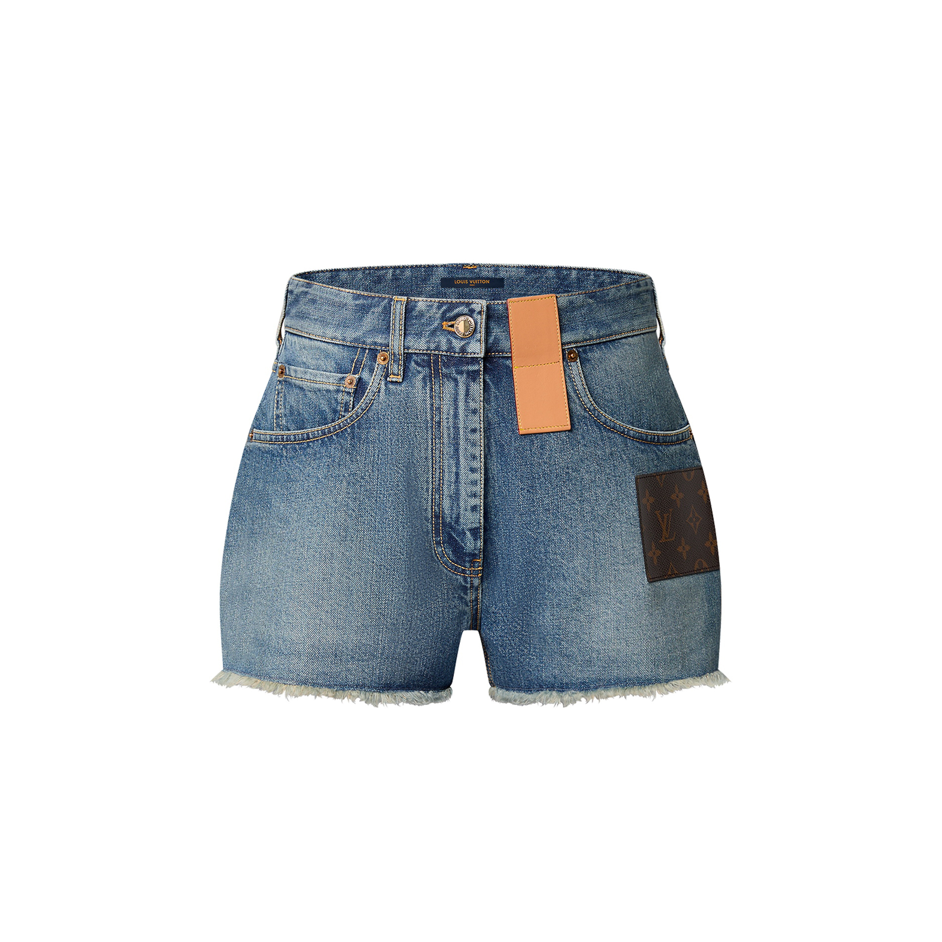 Louis Vuitton NIGO Raw Edge Denim Mini Shorts #nigo21219