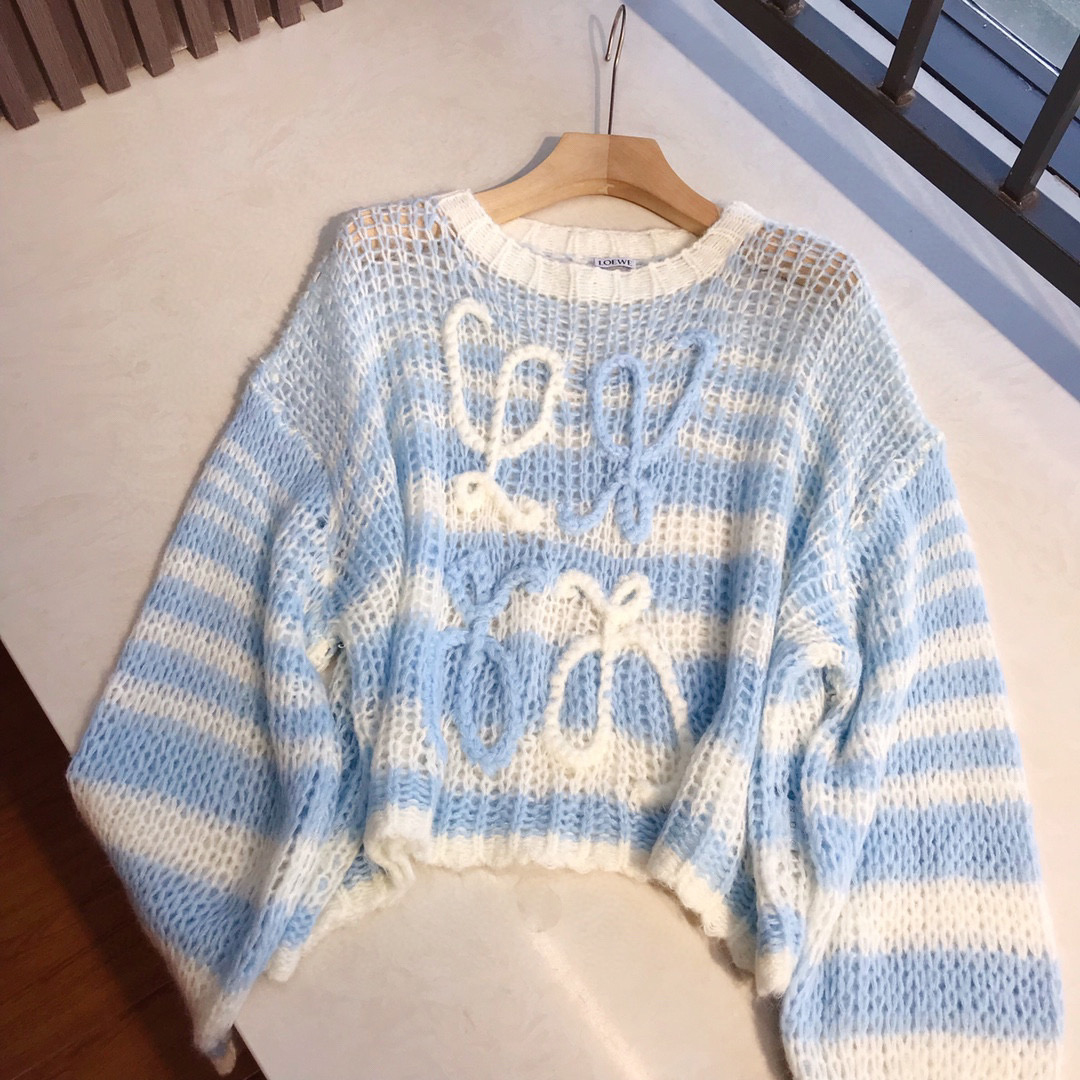 Loewe NIGO Woman Blue Wave Print Long Sleeve Top #nigo21432