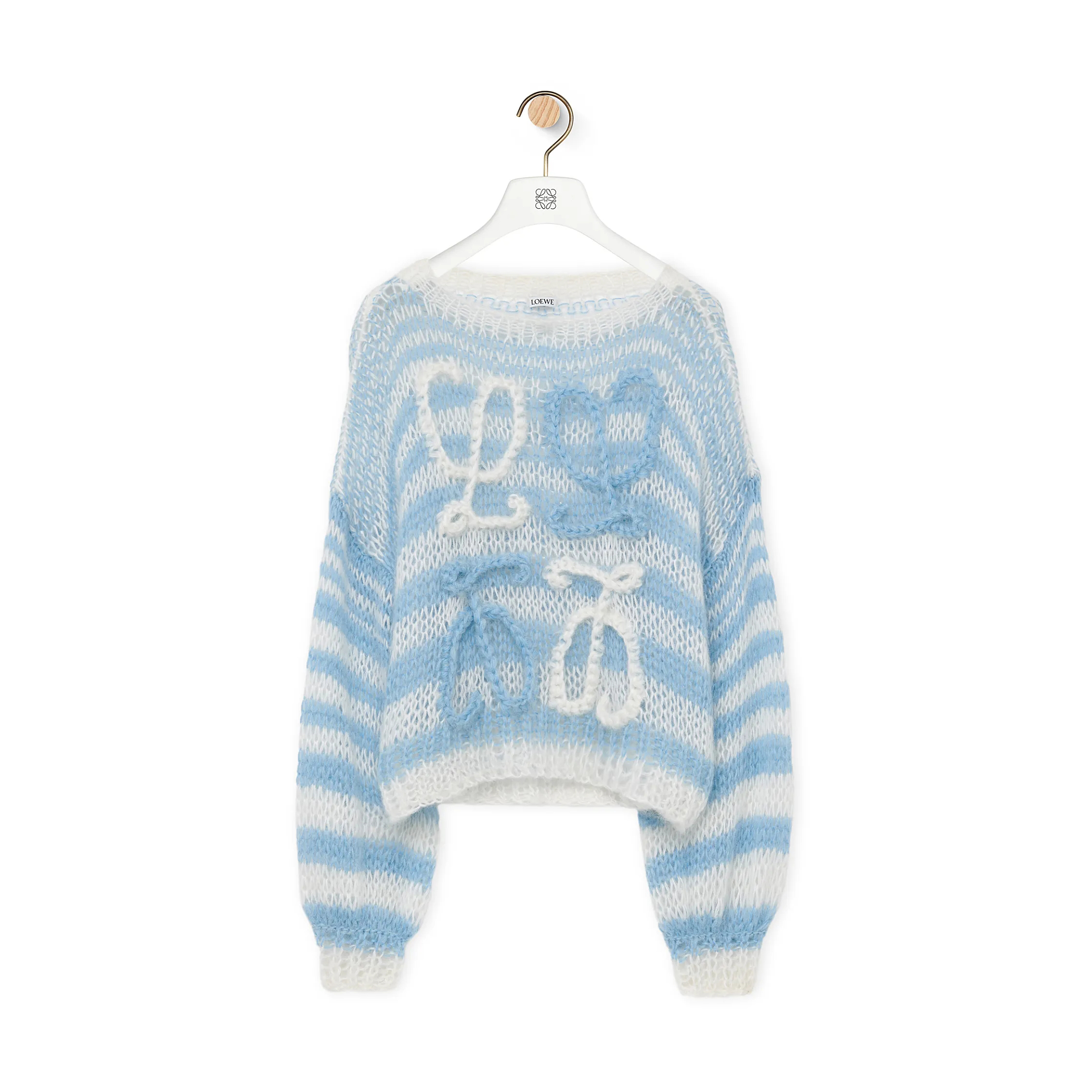Loewe NIGO Woman Blue Wave Print Long Sleeve Top #nigo21432