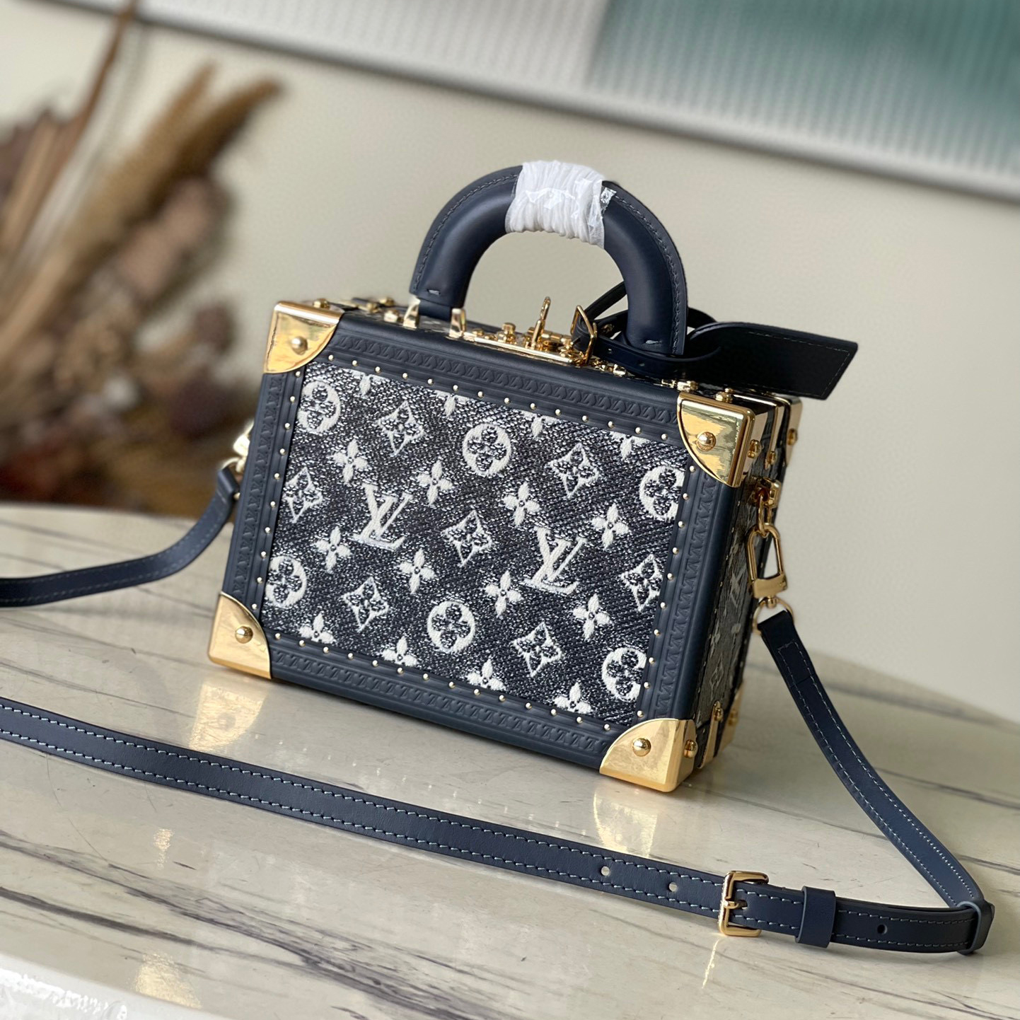 Louis Vuitton NIGO Leather Printed Portable Small Square Bag #nigo21434